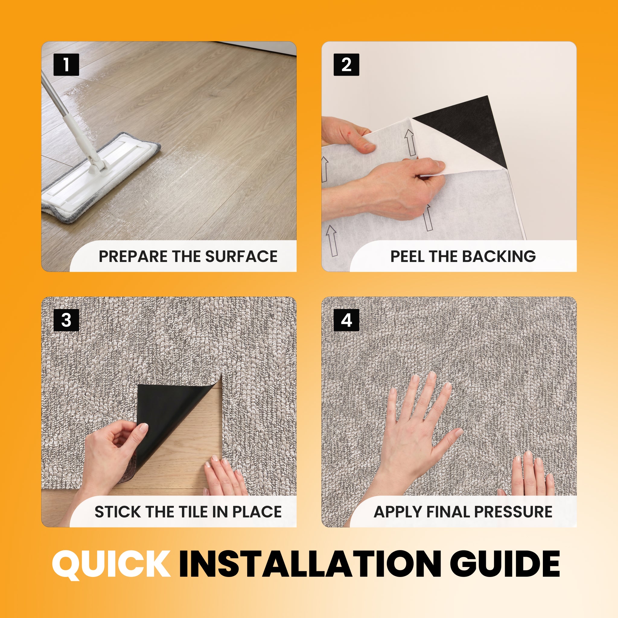 Peel and stick carpet tile installation guide