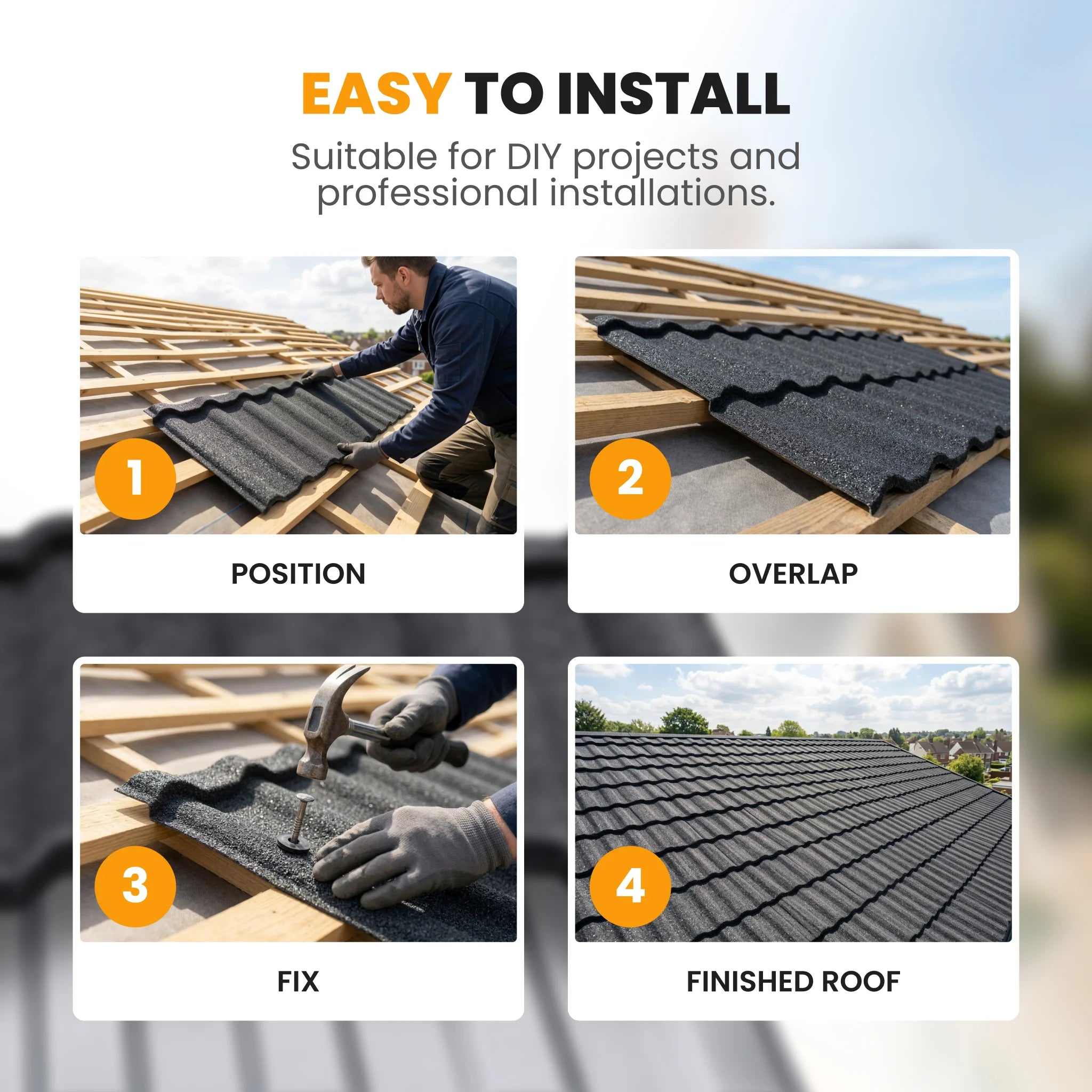 Installing green metal roof shingles steps