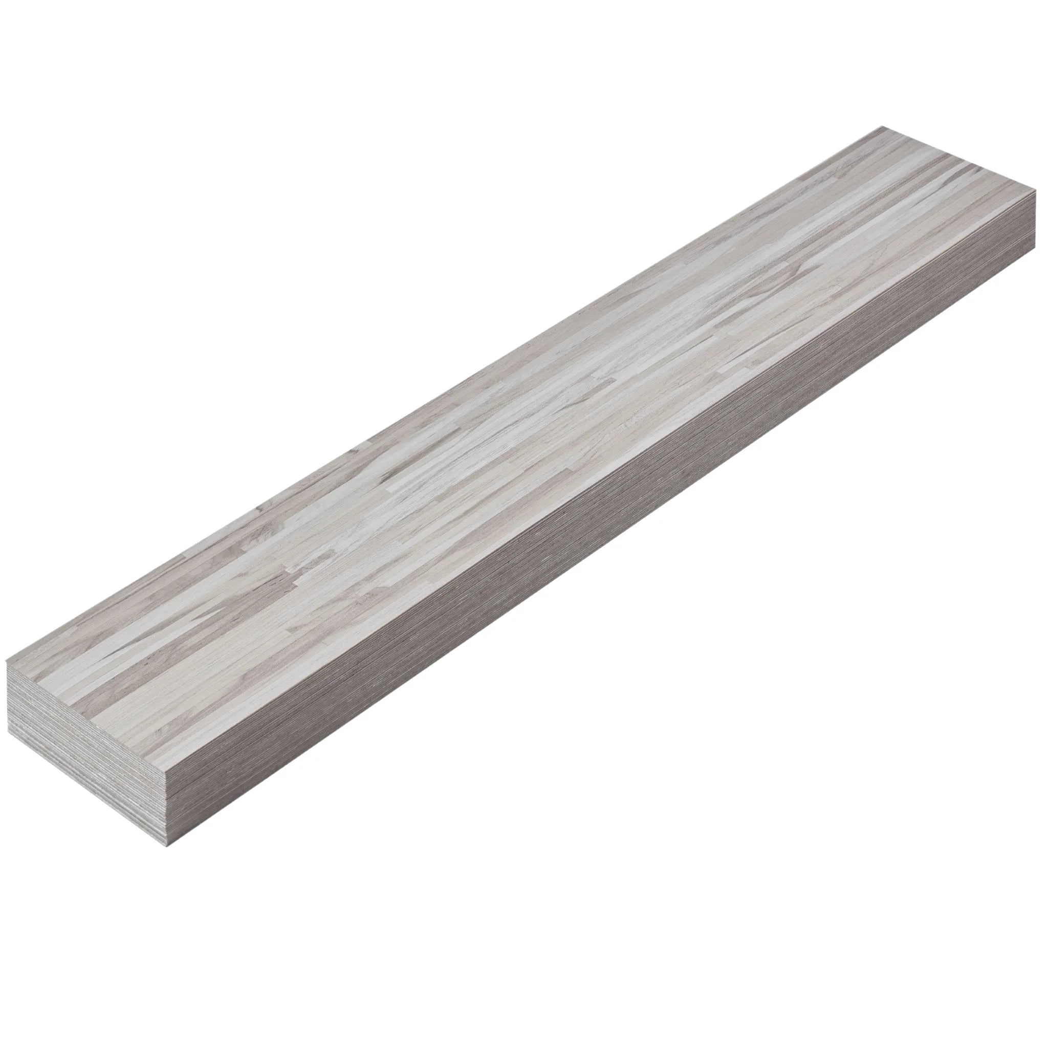 single wood-effect vinyl floor plank showcasing striped grey shades