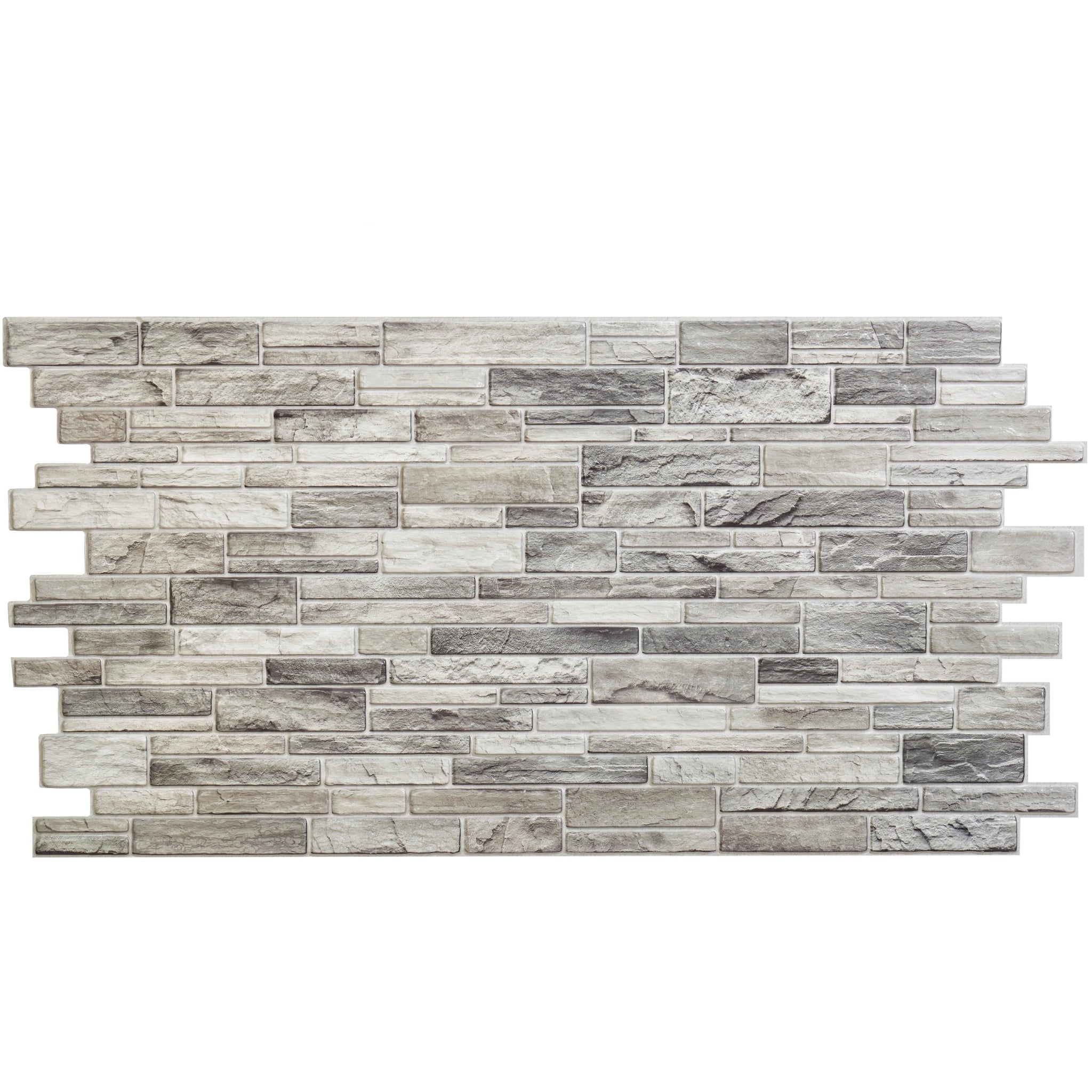 Mix of grey, beige, & white wall panel with geometric patterns, close-up view