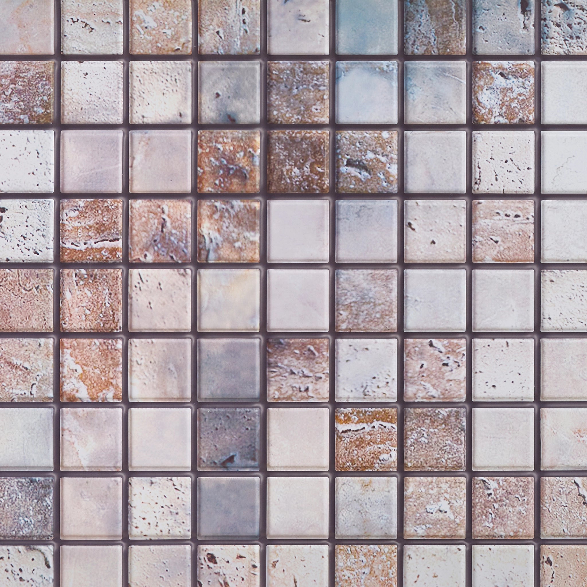 Brown wall panel with geometric patterns, close-up view