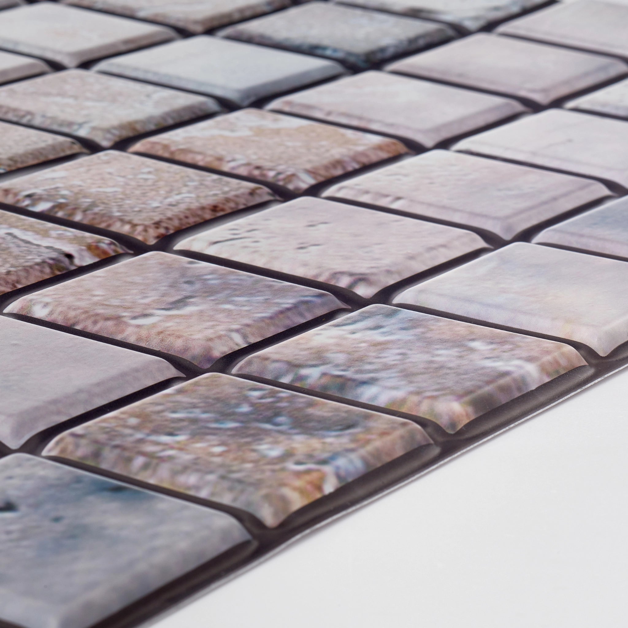 Closer look of the brown 3D wall panel