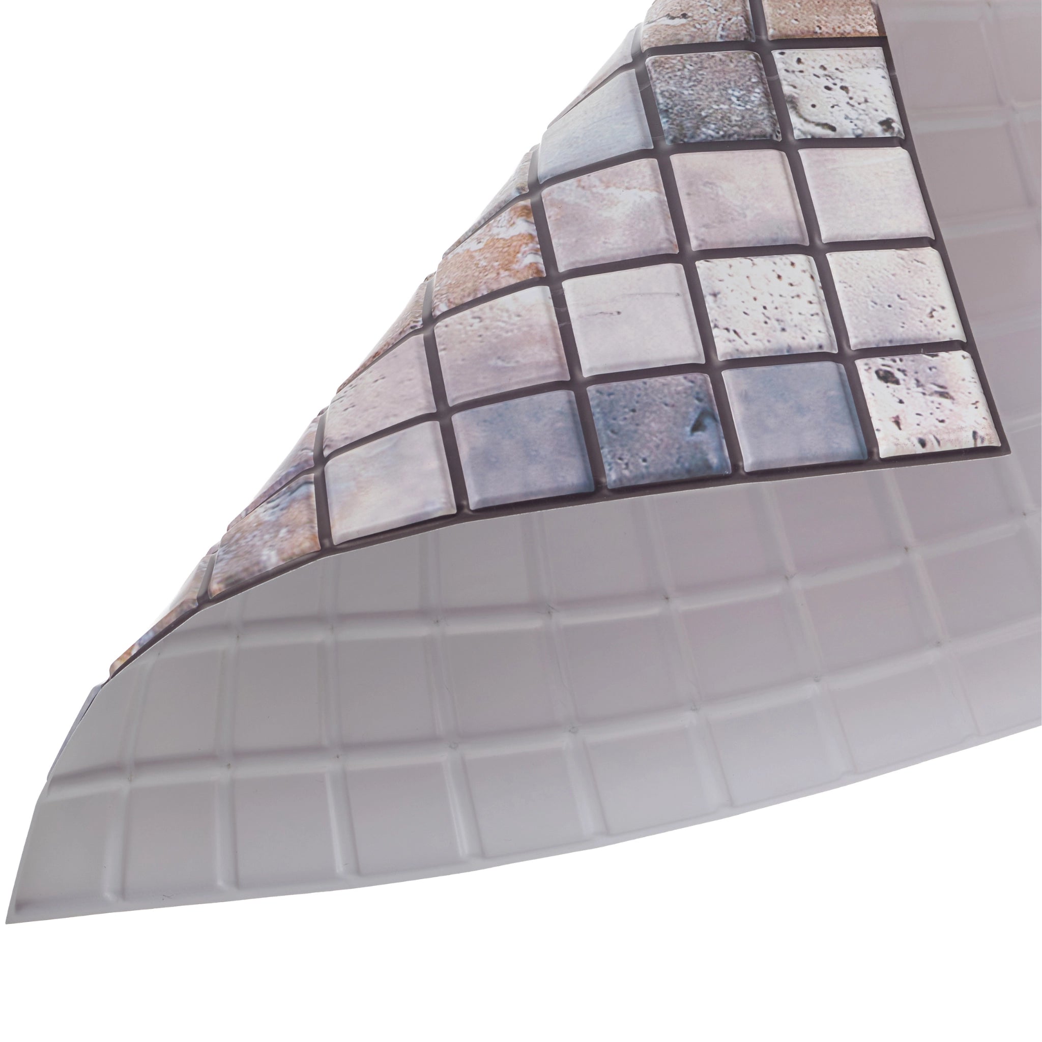 Brown wall panel with geometric patterns, close-up view