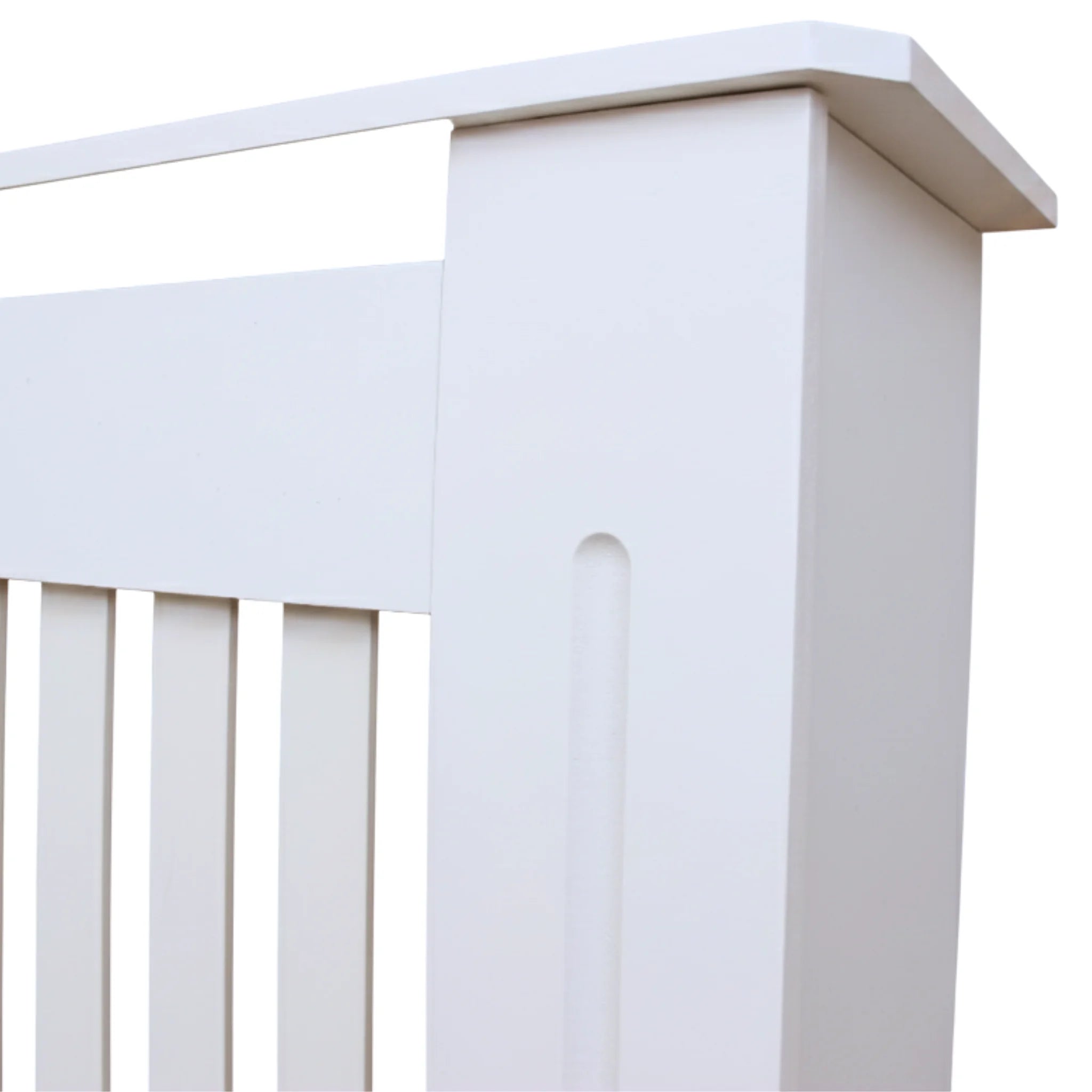 White MDF Radiator Cover – Slatted Design