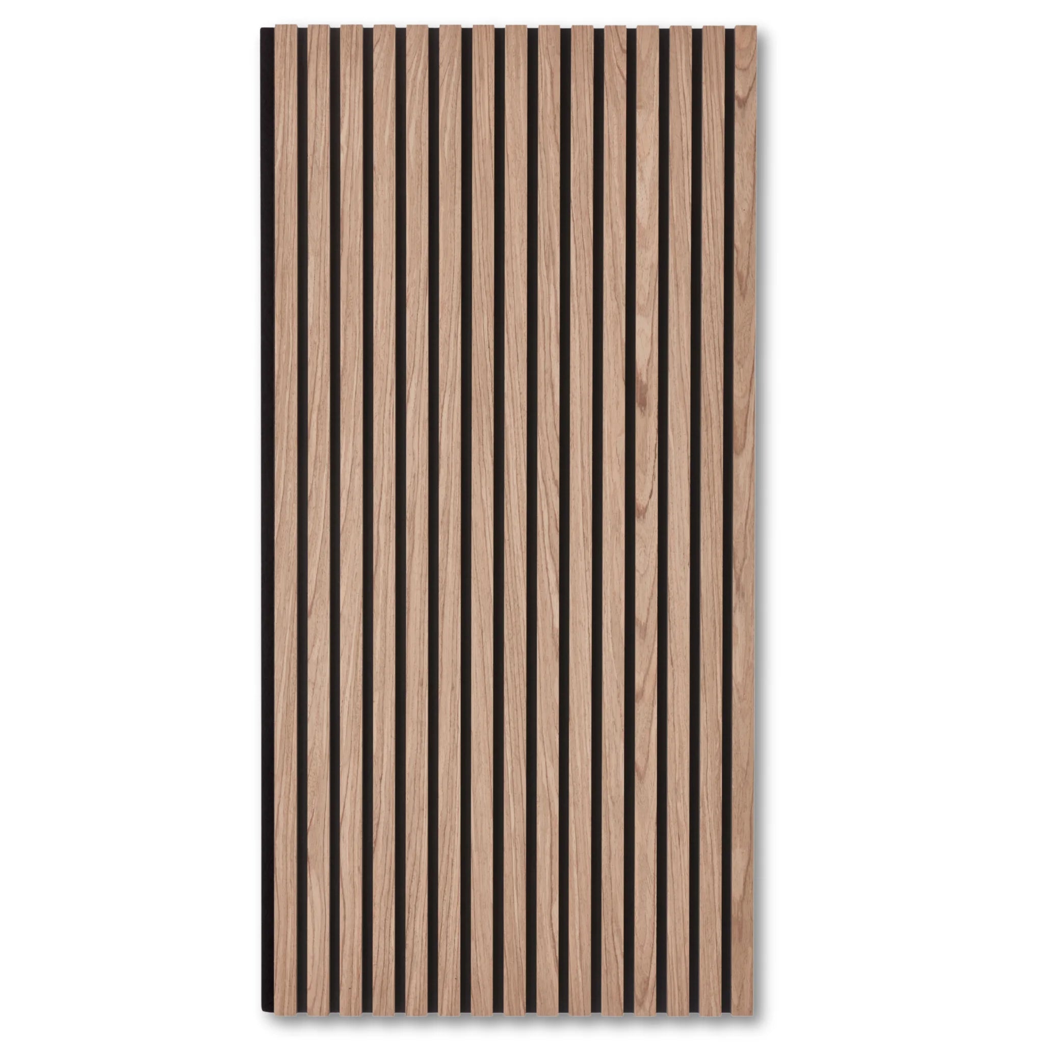 Wooden panel for slat wall installations showcasing single piece