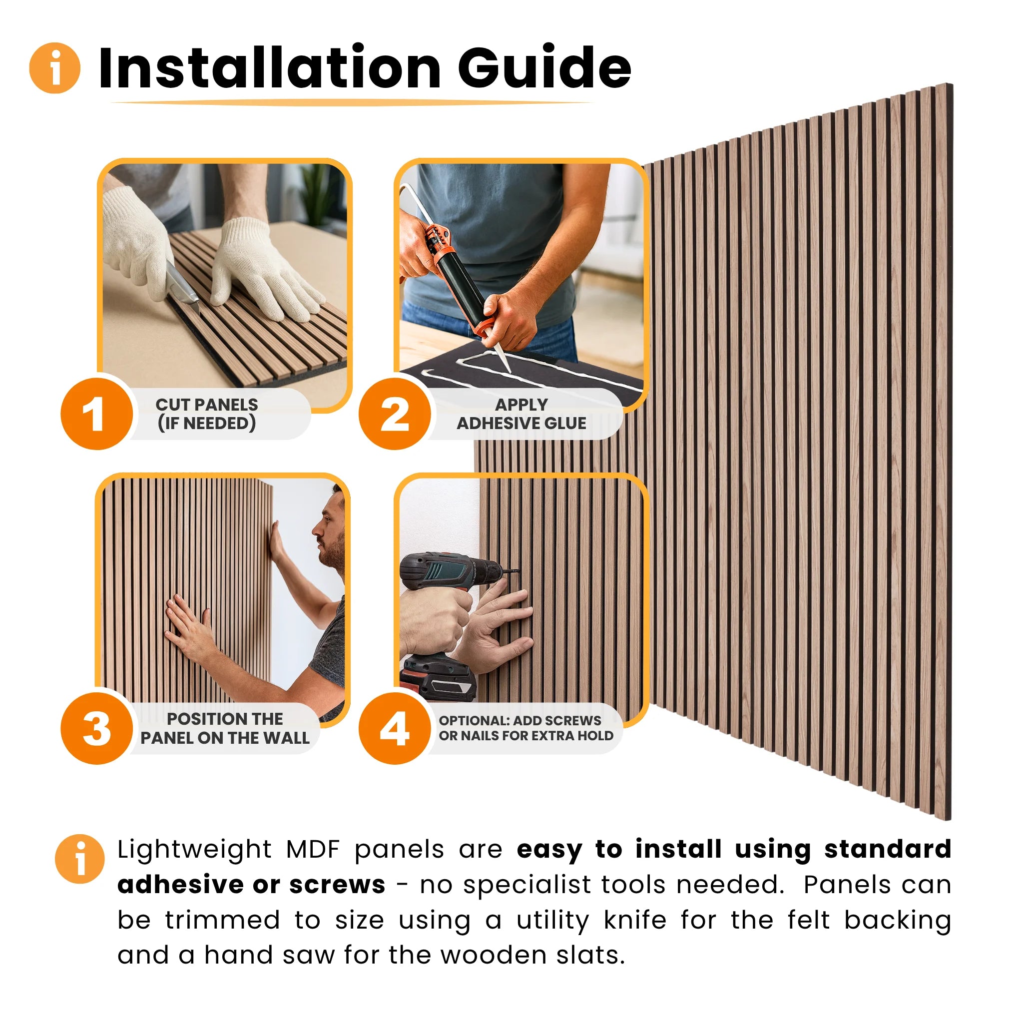 Step by step wall panel installation guide