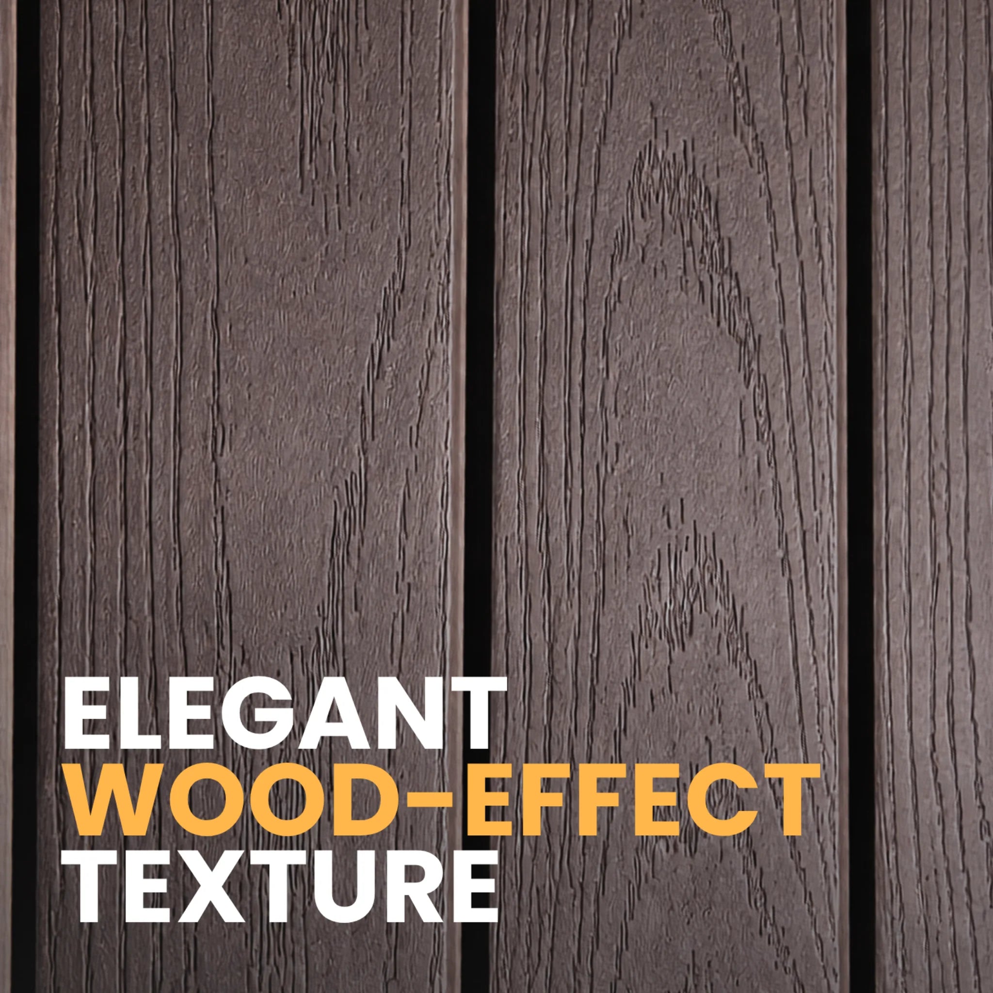 Wood-effect textured surface plastic garden storage