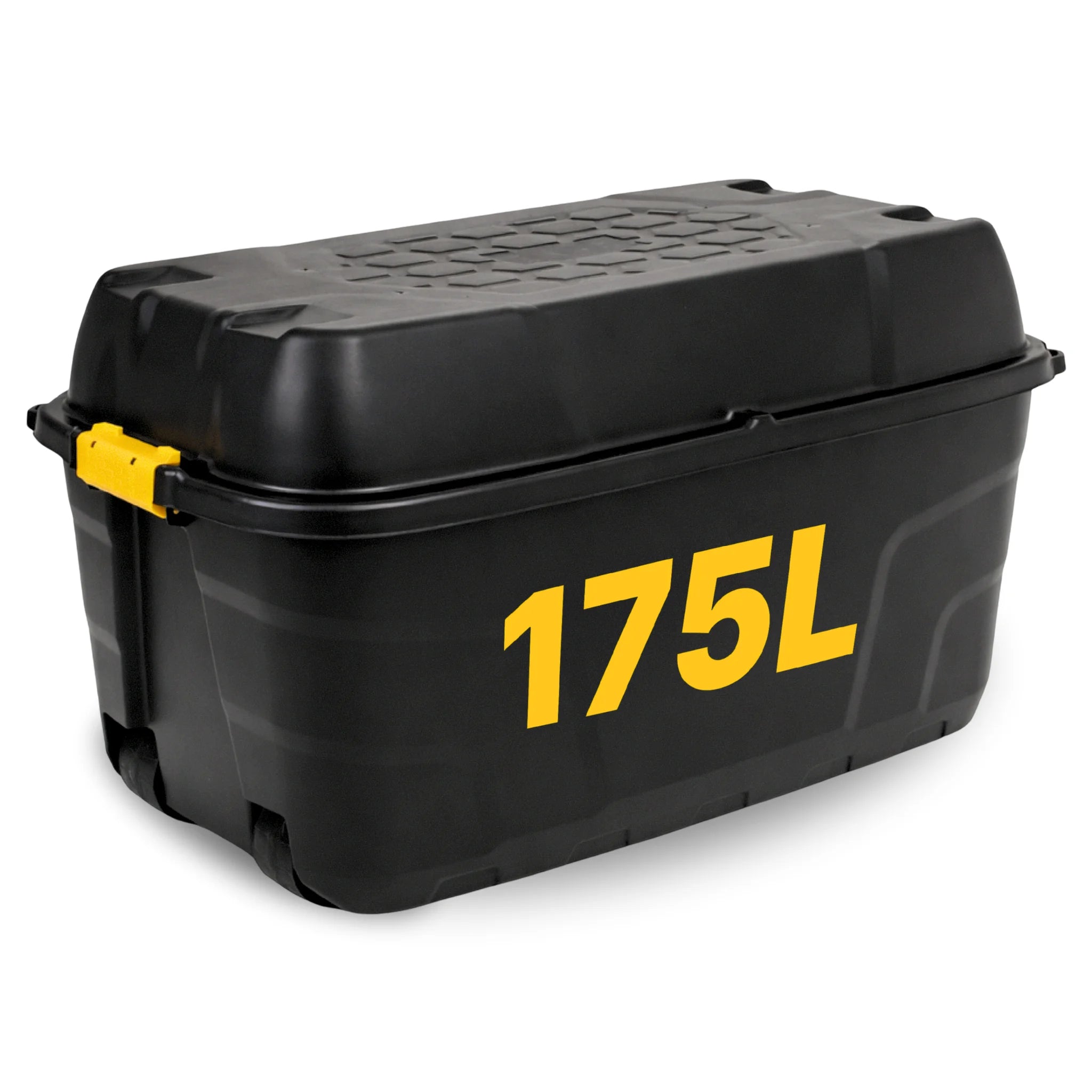 175L Extra Large Storage Box on Wheels with Lid - Black