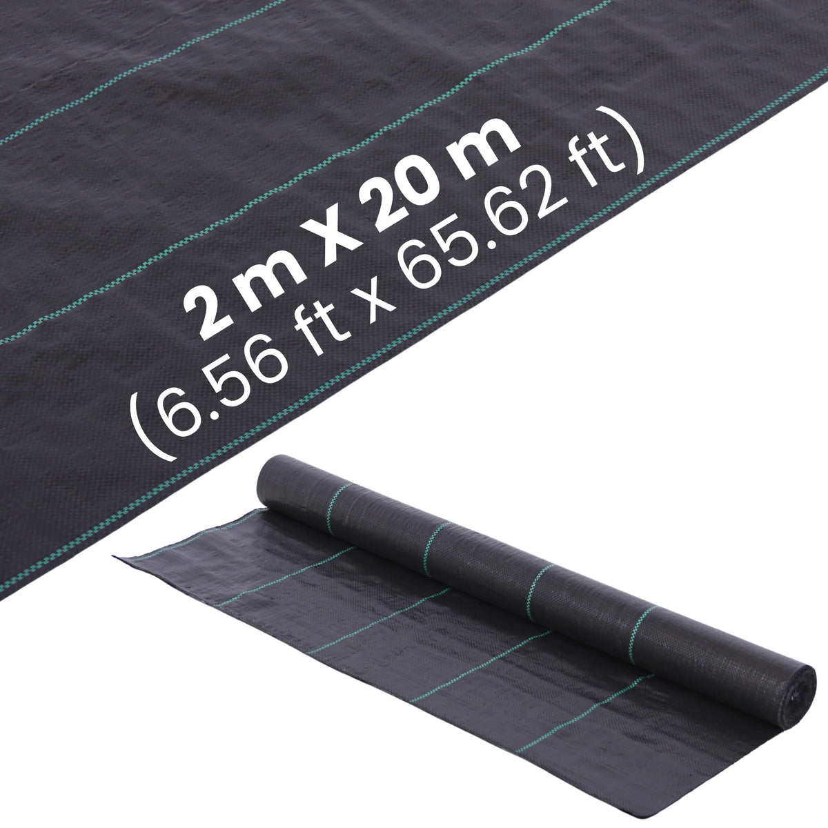Black weed control membrane roll garden fabric