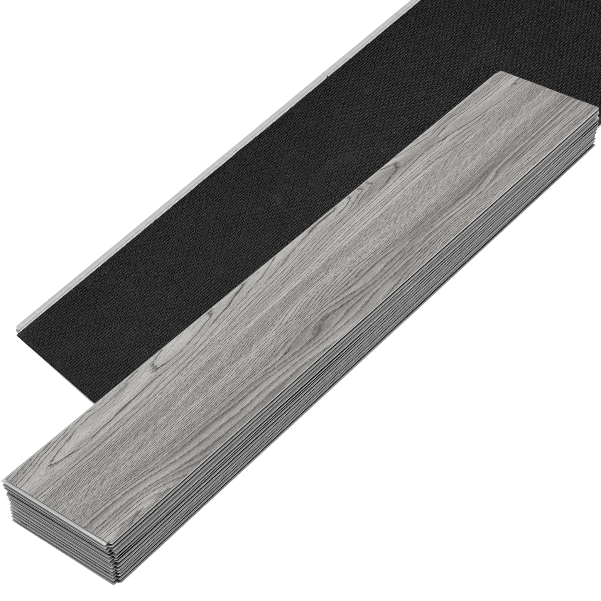 pack of spc vinyl flooring planks with with 1mm IXPE backing