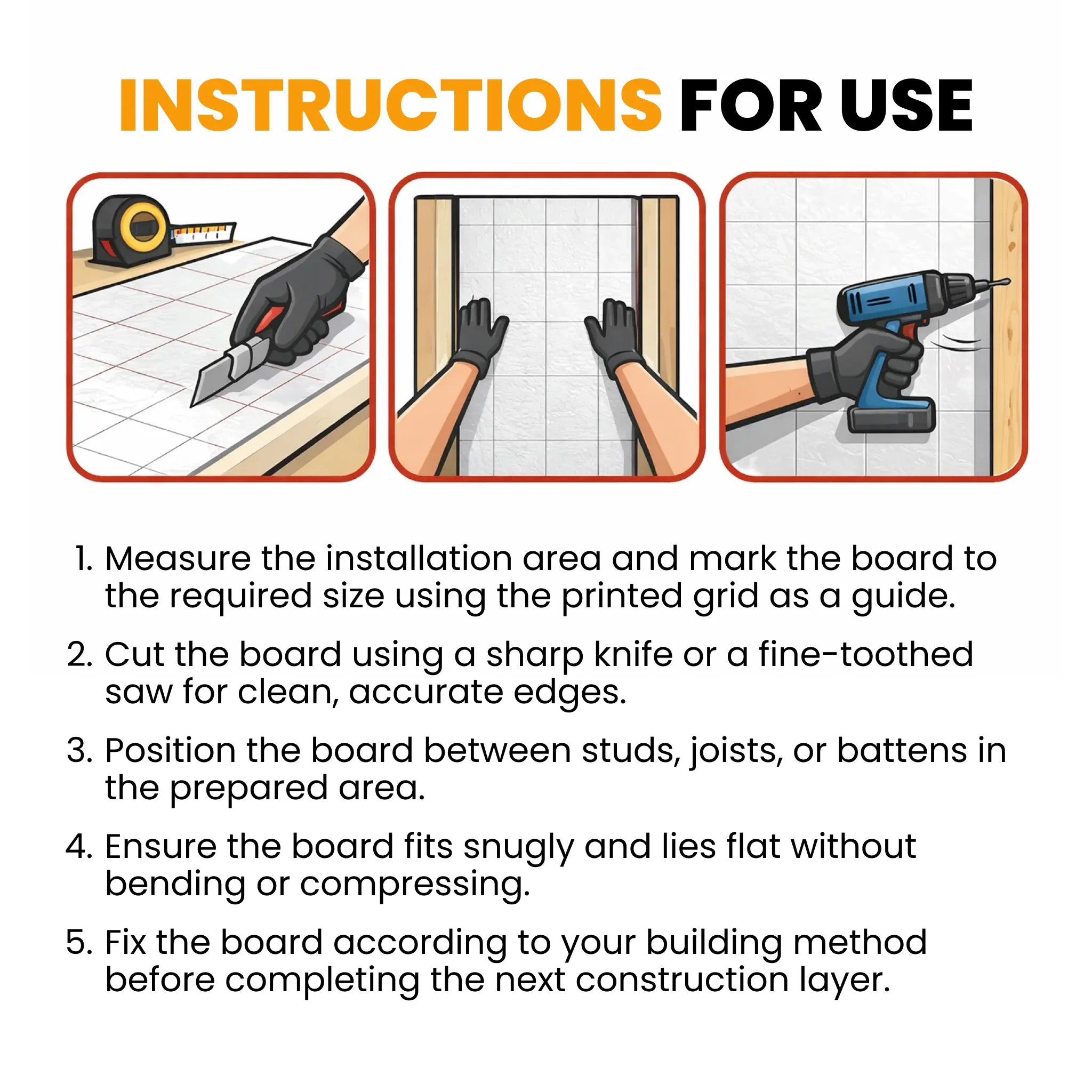 PIR insulation board installation steps guide