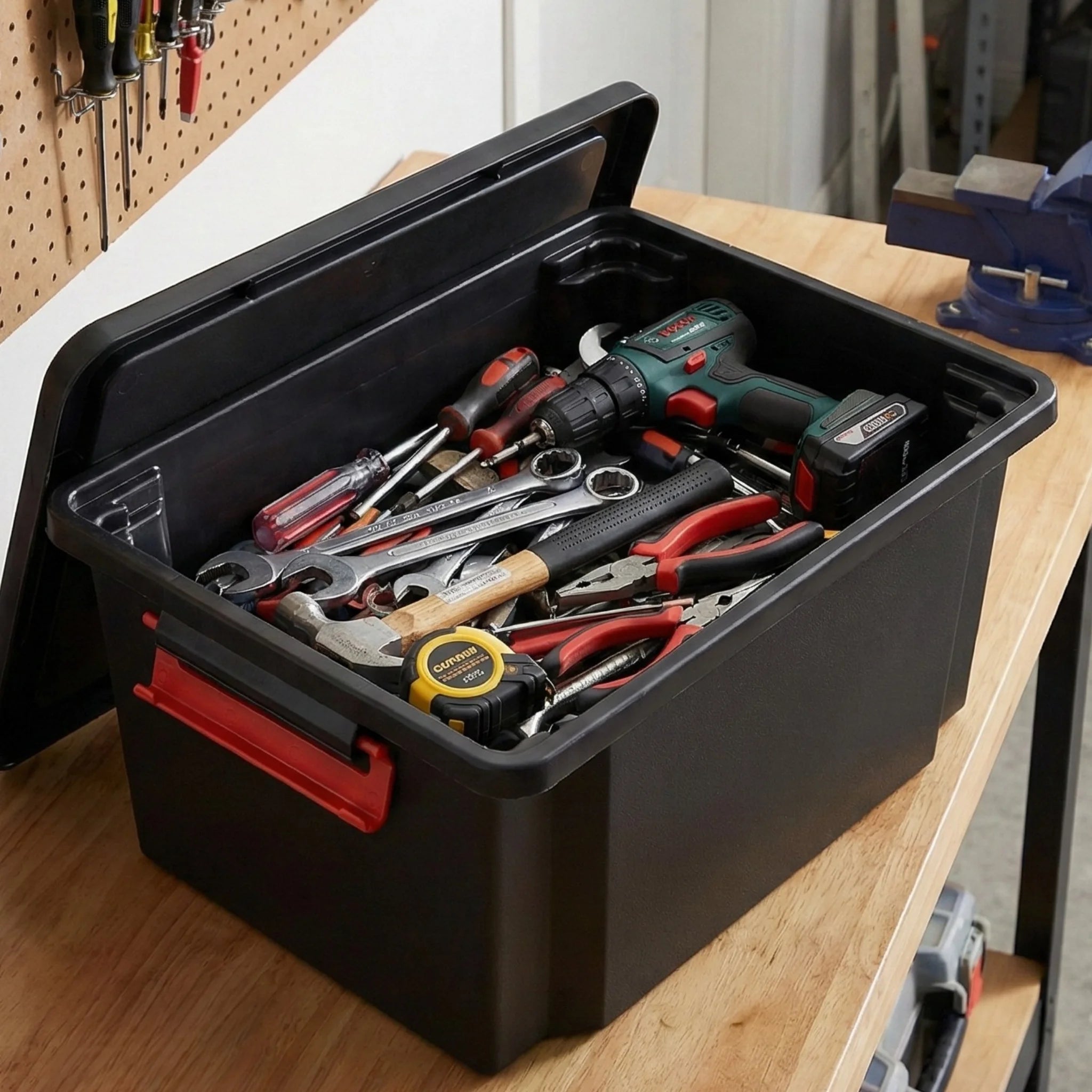 stackable compact 25L plastic storage box