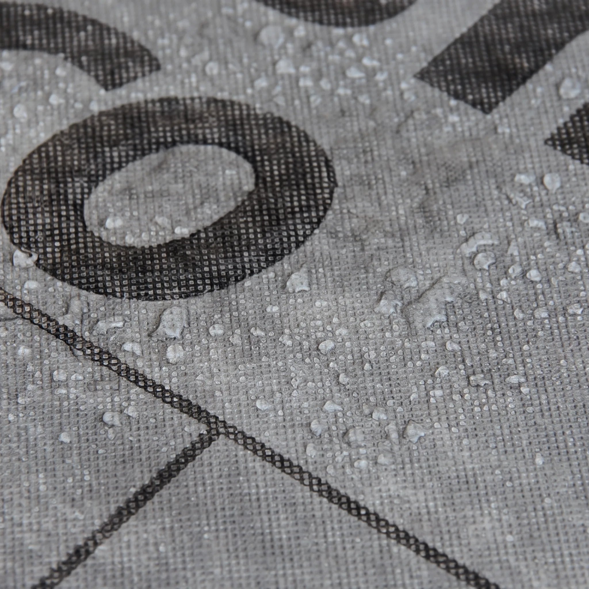 waterproof membrane surface with droplets