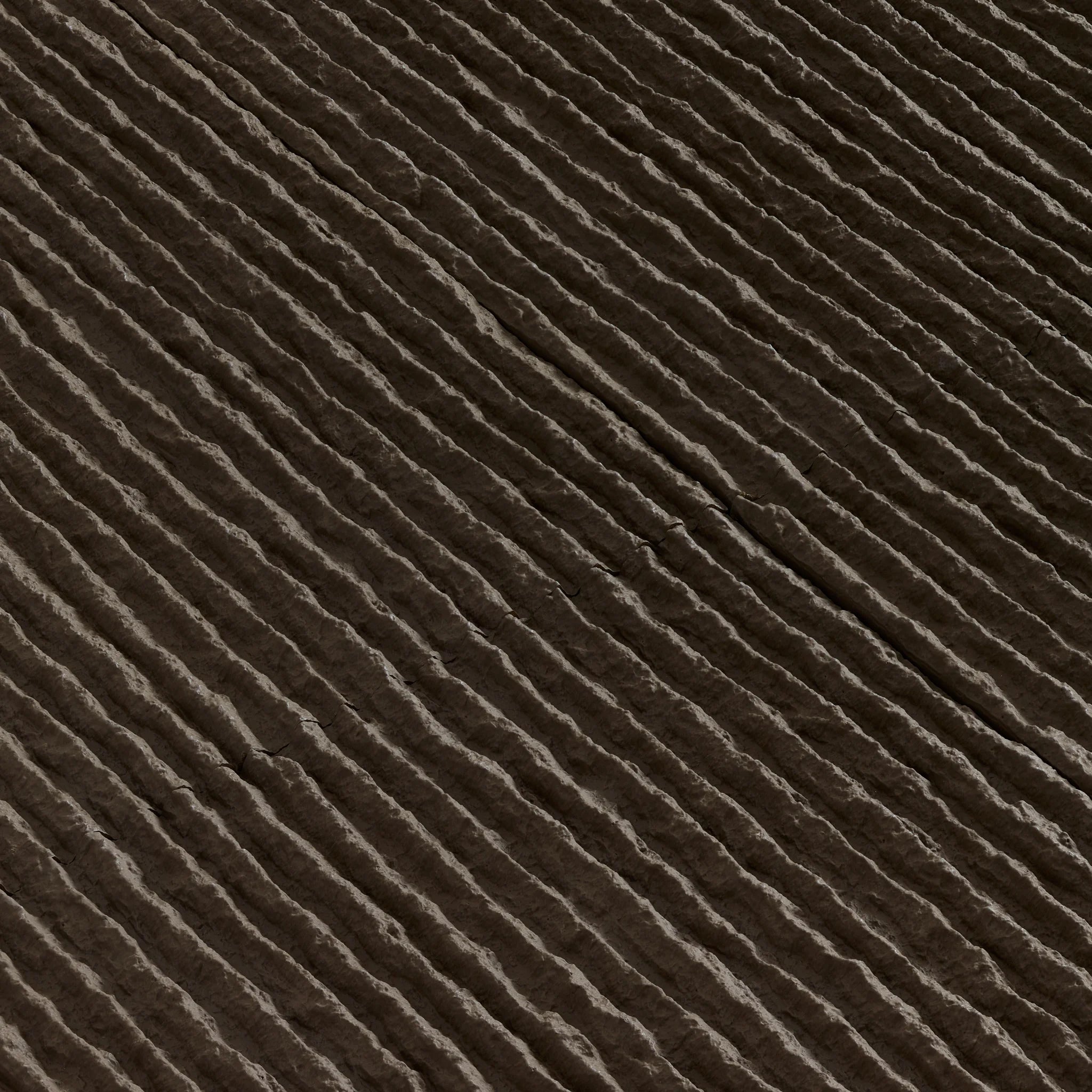 Close up of stone texture joints on PU cladding panels for interior wall panelling projects
