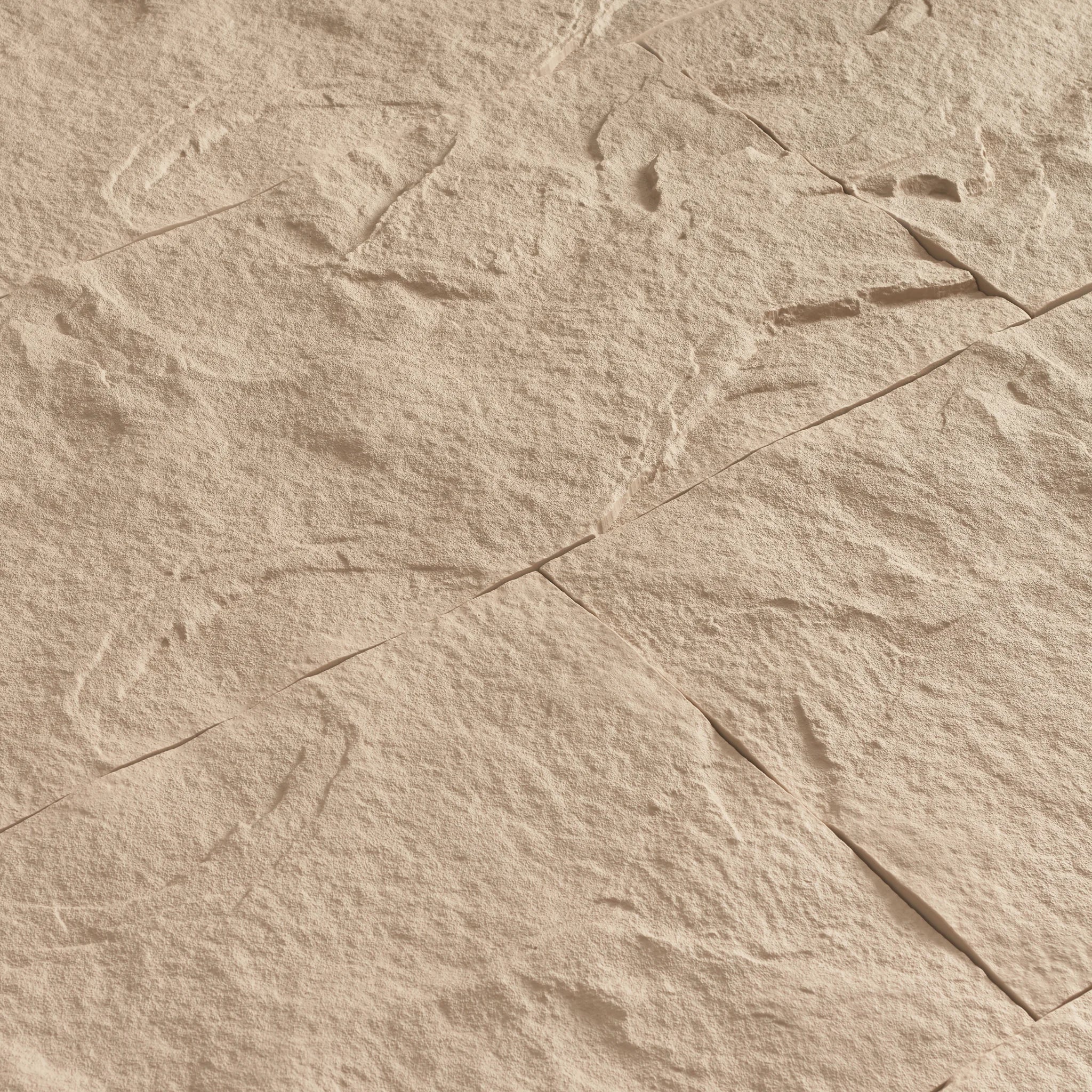 Close up of stone texture joints on PU cladding panels for interior wall panelling projects