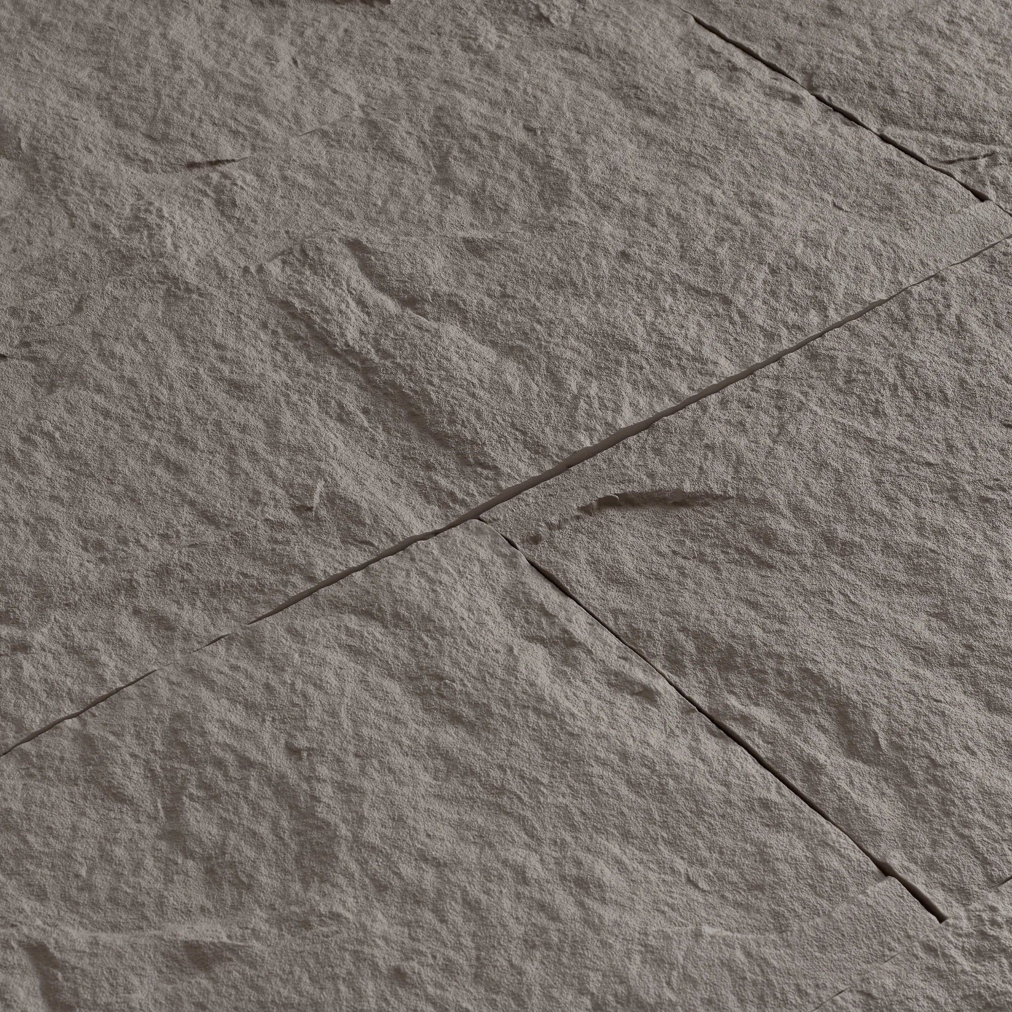Close up of stone texture joints on PU cladding panels for interior wall panelling projects