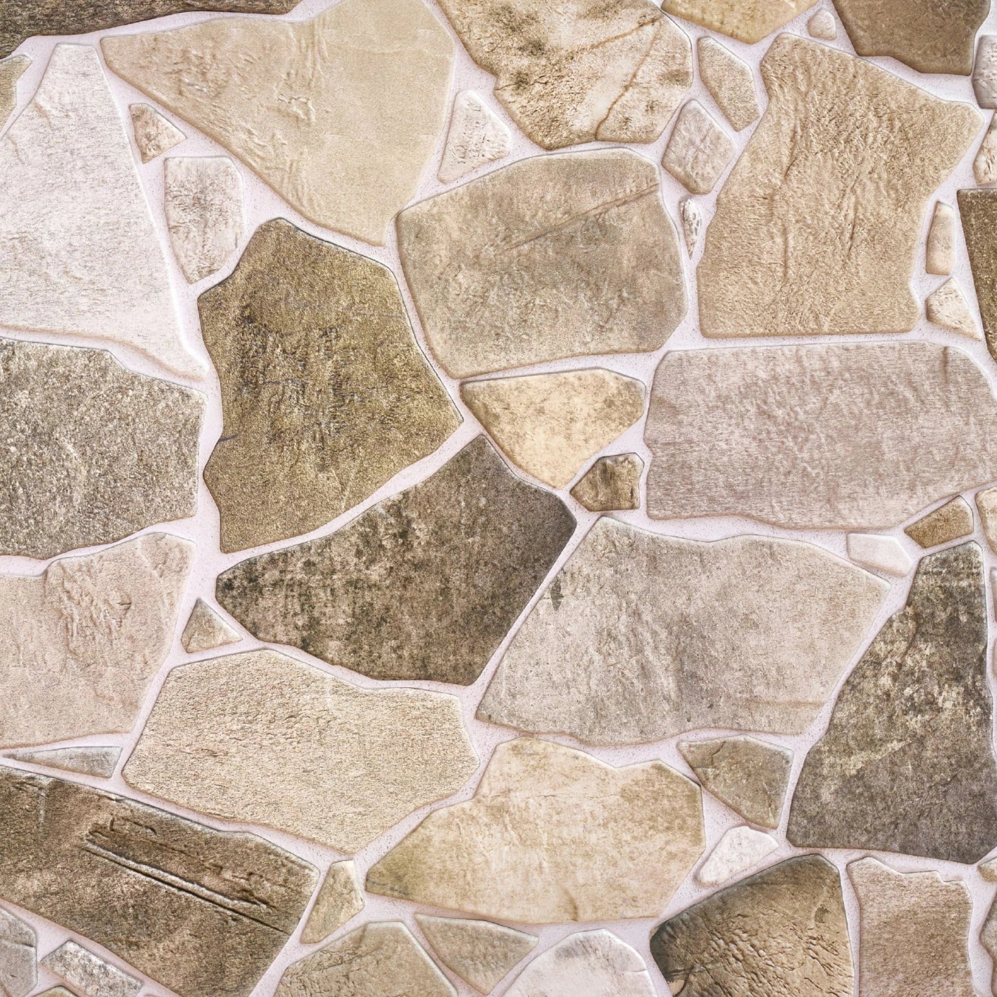 close-up of brown wild stone 3d wall panel texture