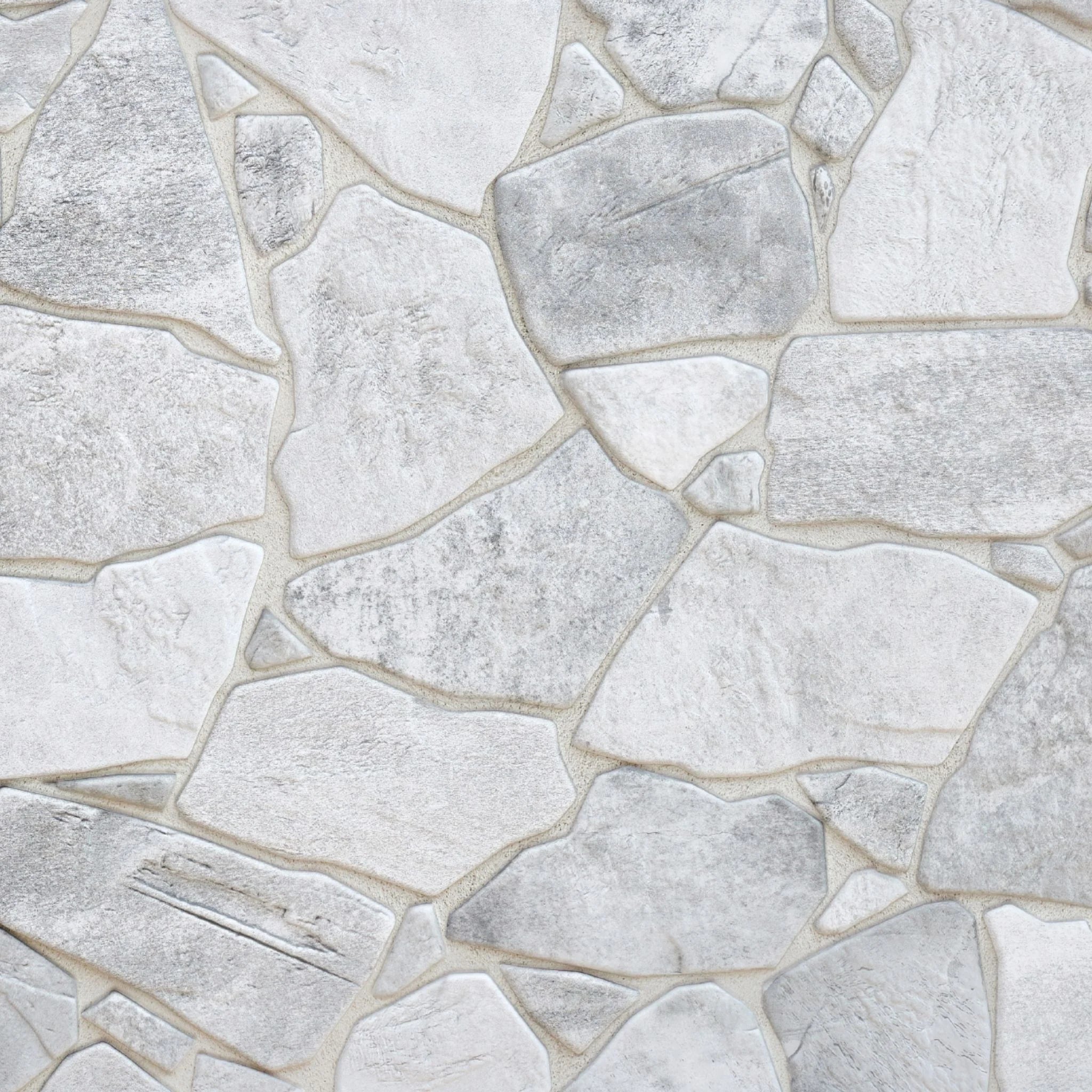 close-up of grey wild stone 3d wall panel texture
