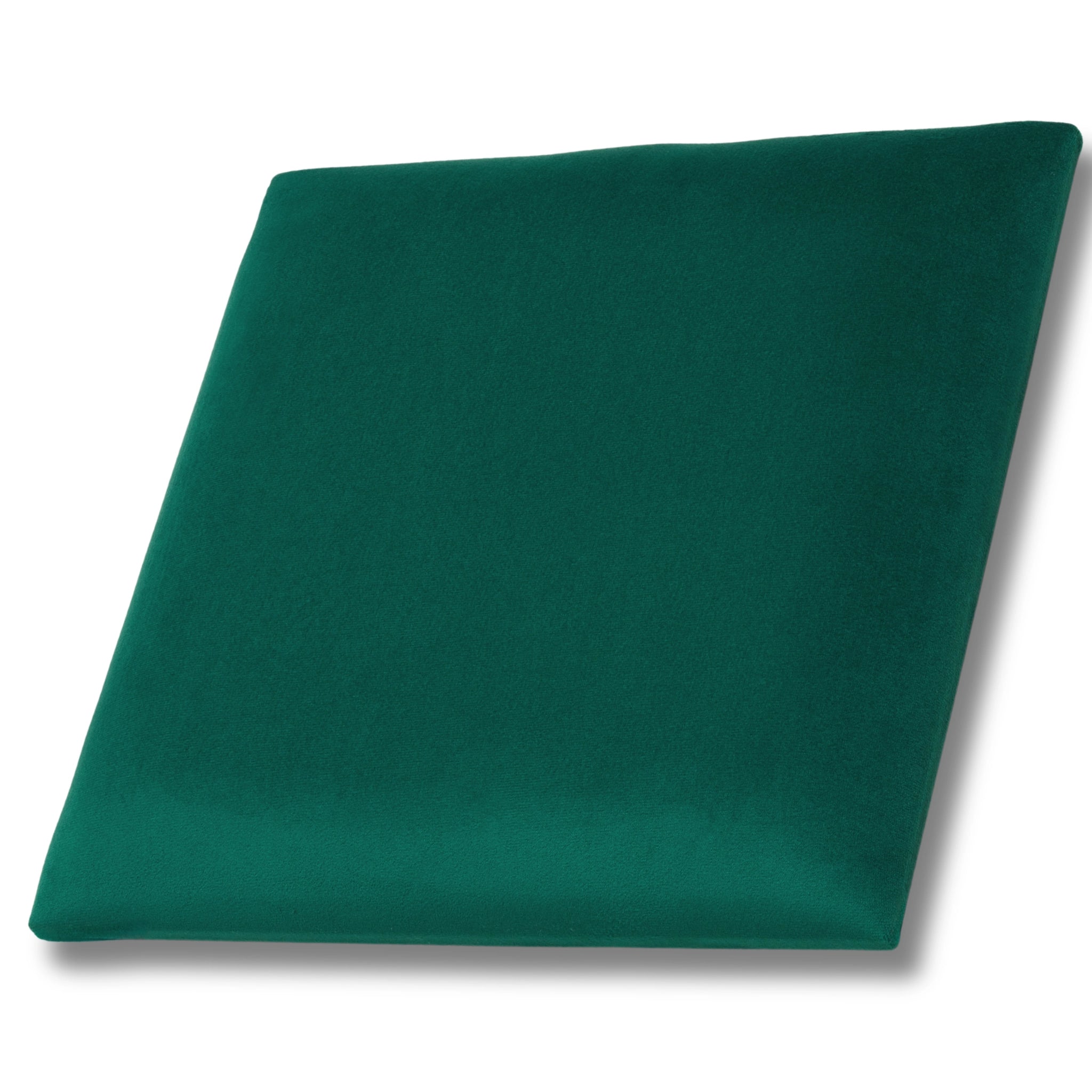 Green Velvet Upholstered Wall Panels with Adhesive - 30x30cm