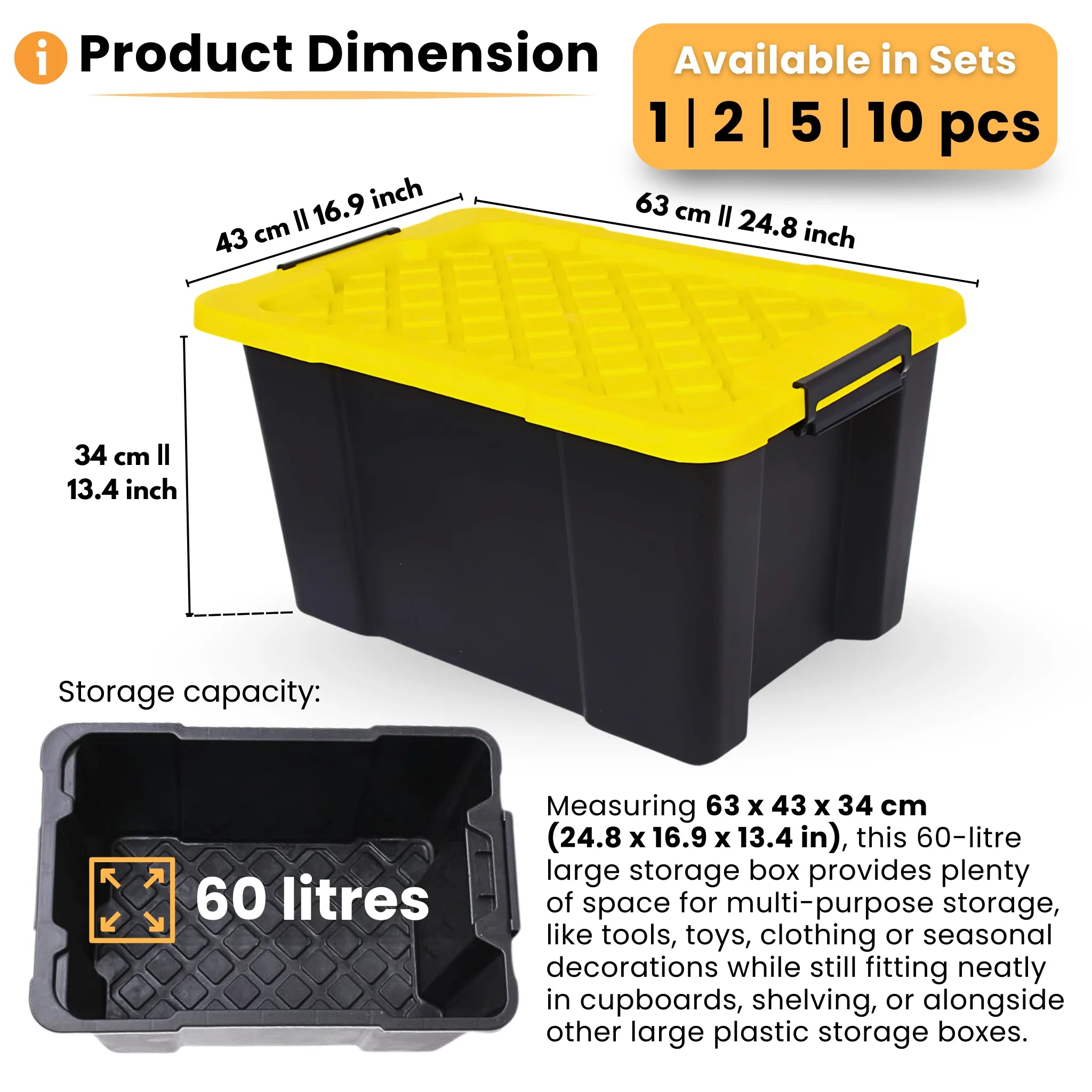 storage box dimensions and available sets