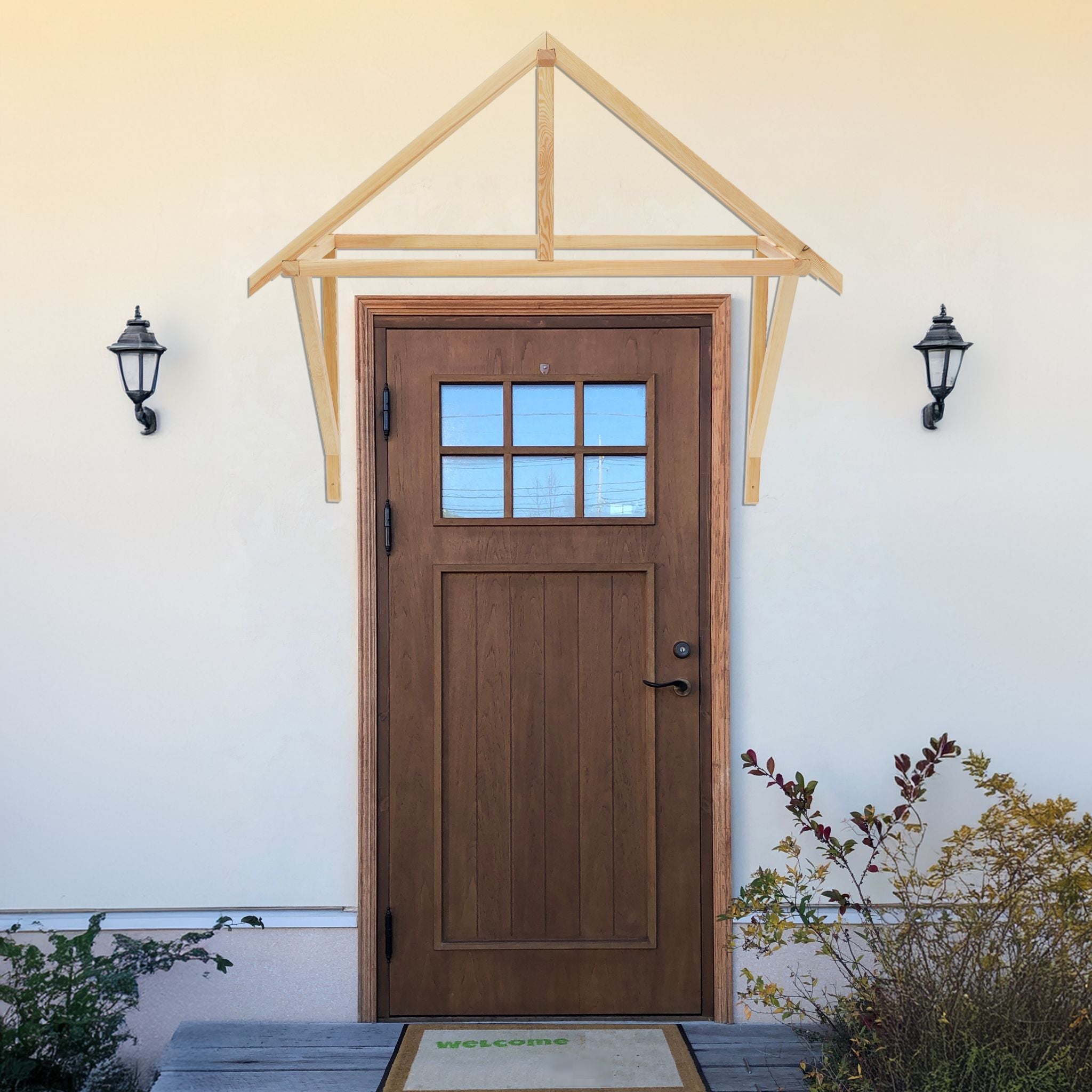 Apex Porch Canopy - Pine Wood