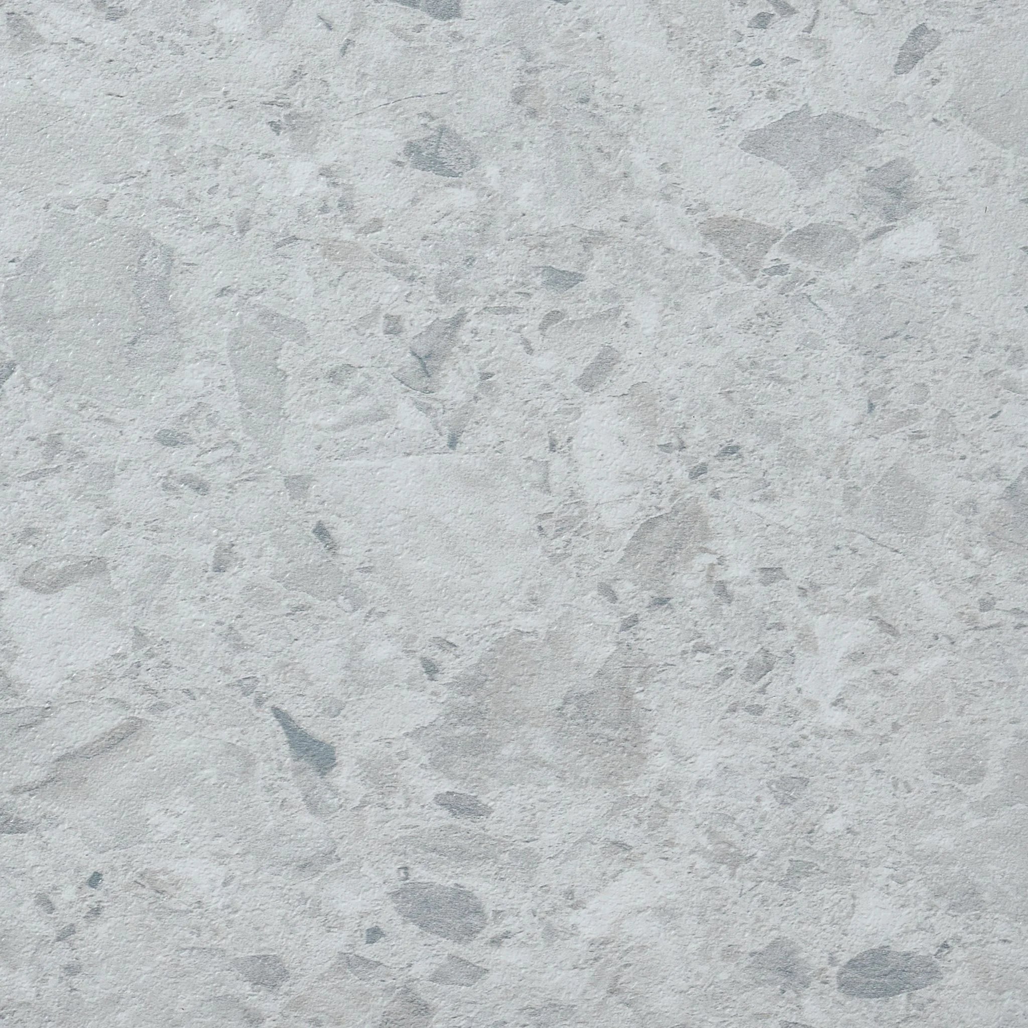 close-up of a terrazzo vinyl tile in artic grey