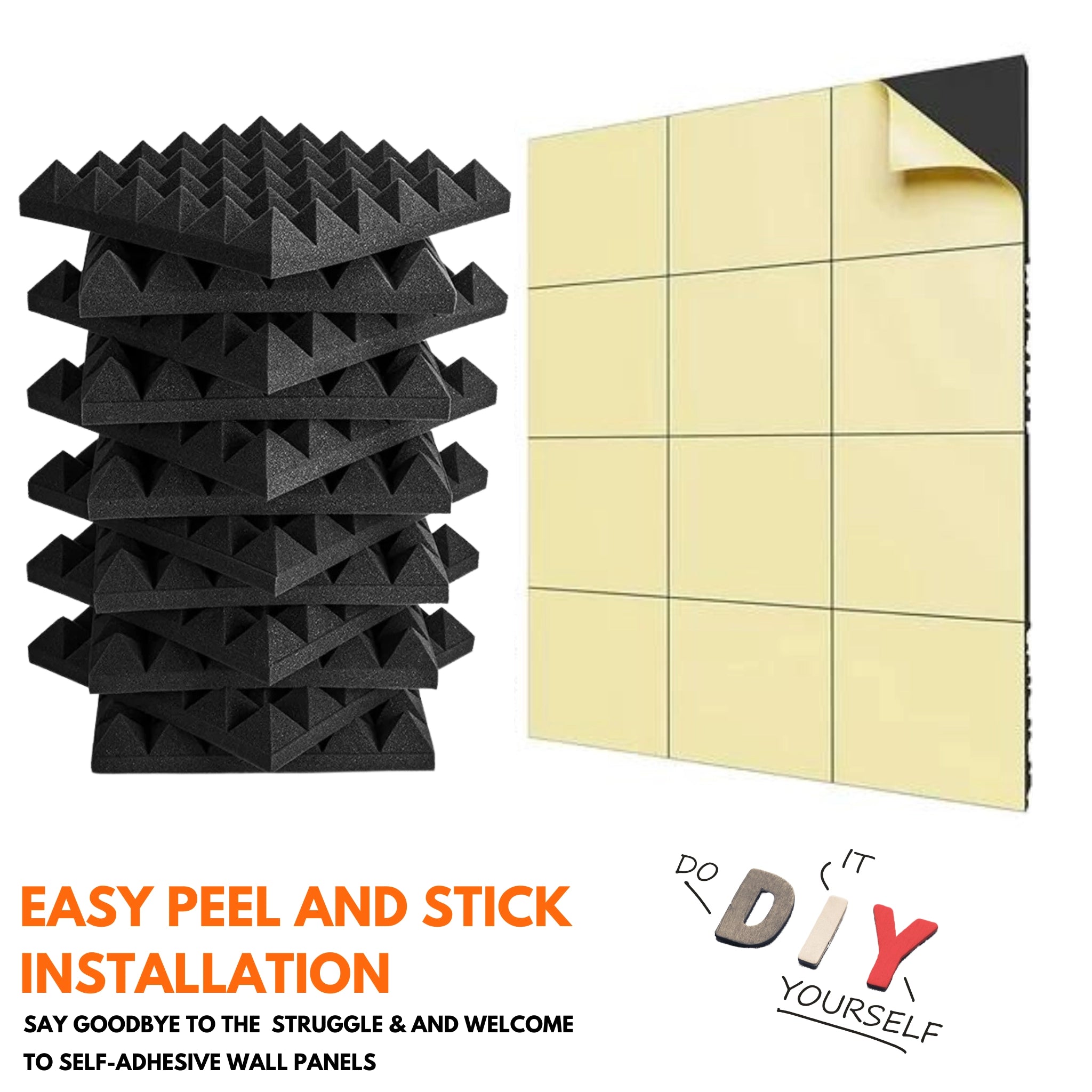 Easy peel-and-stick installation for self-adhesive wall panels