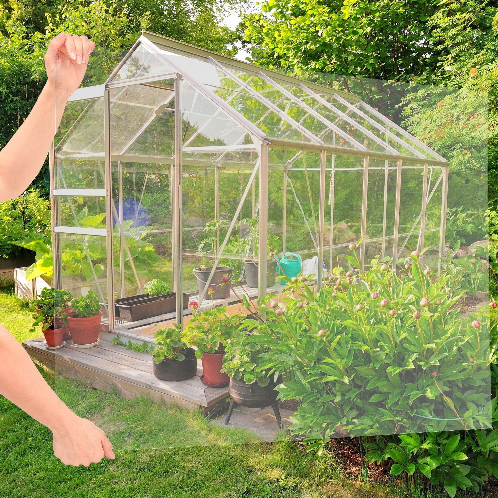 Clear acrylic sheet for greenhouse panel replacement