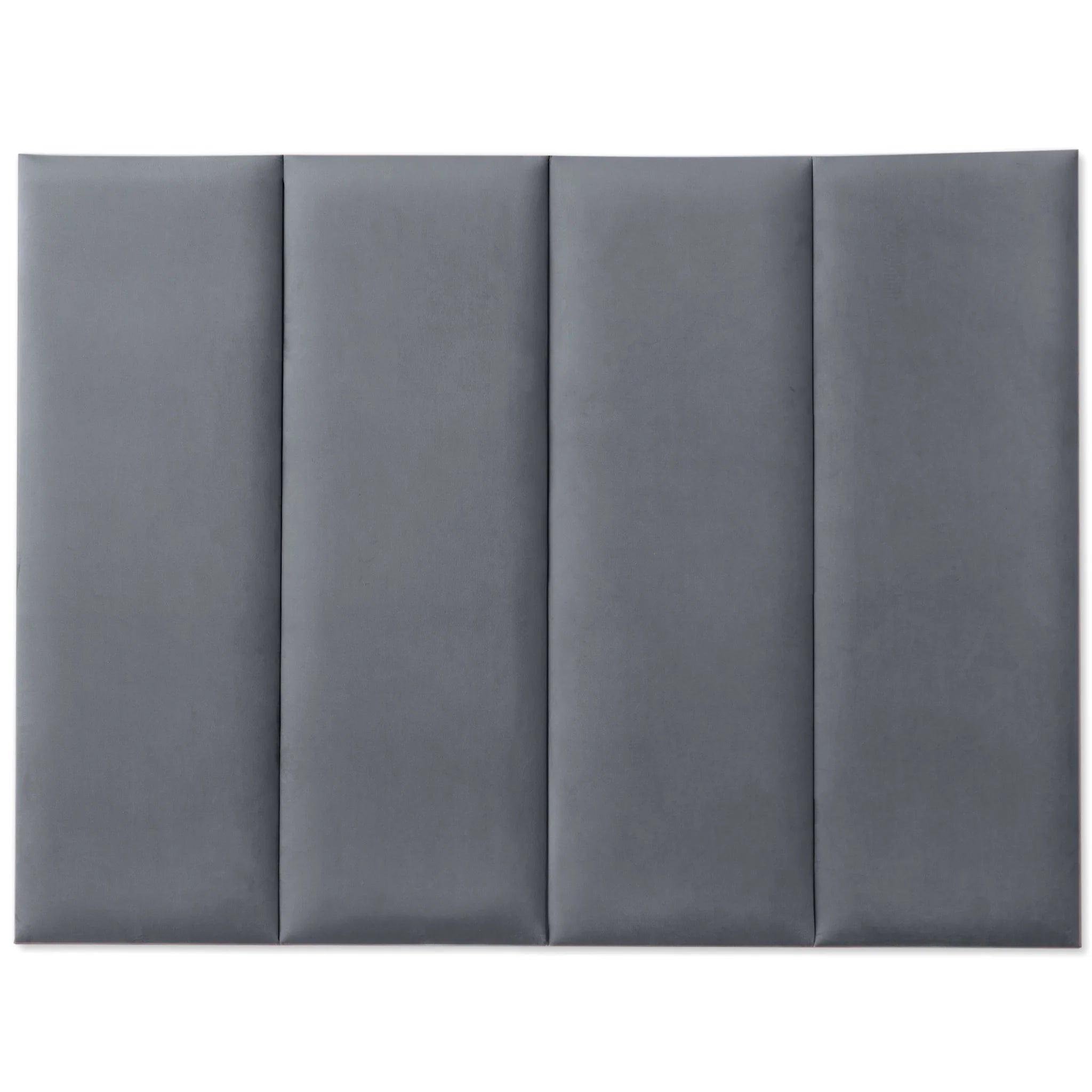 Close-up of graphite upholstered wall panel with elegant design