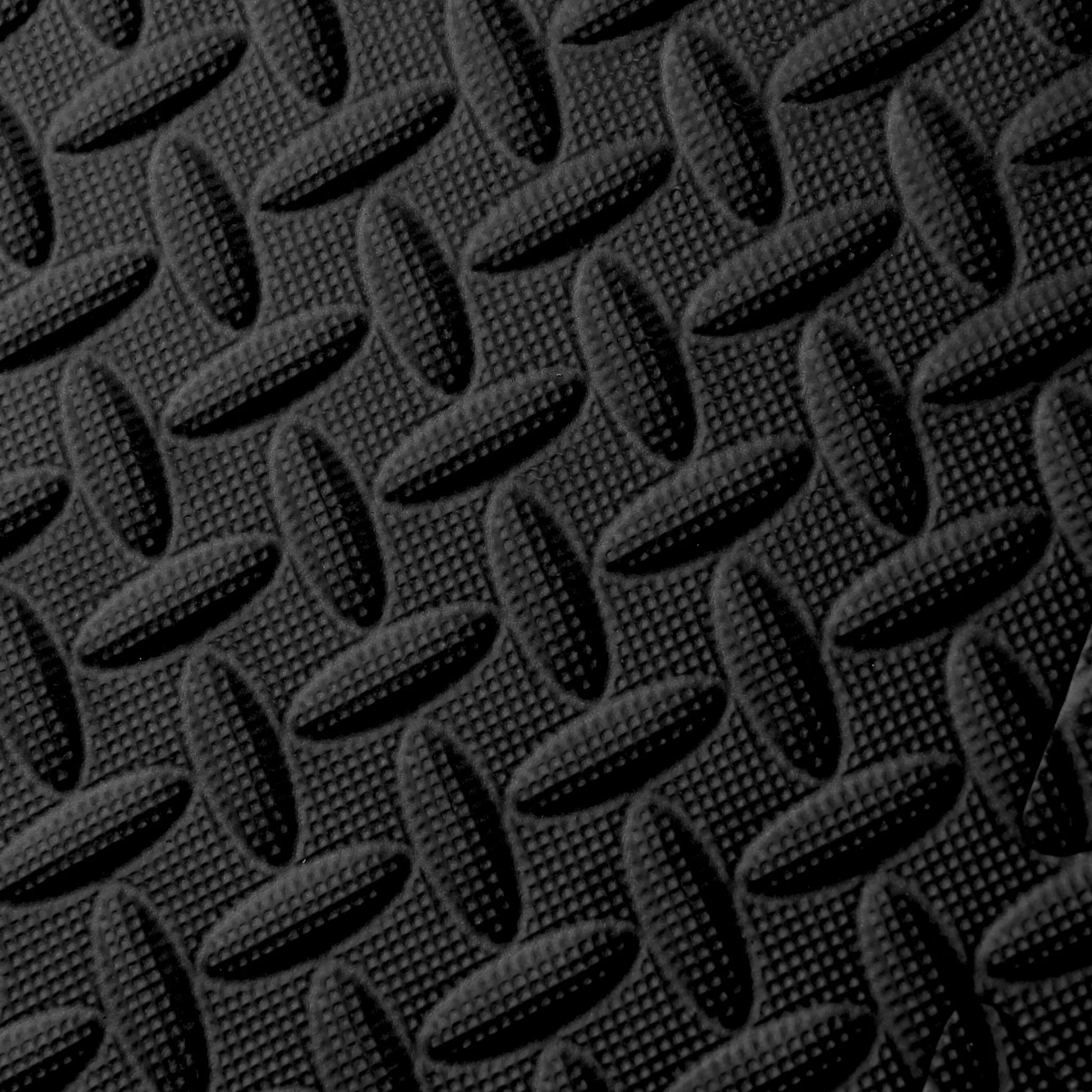 Interlocking black EVA foam floor mat tiles set