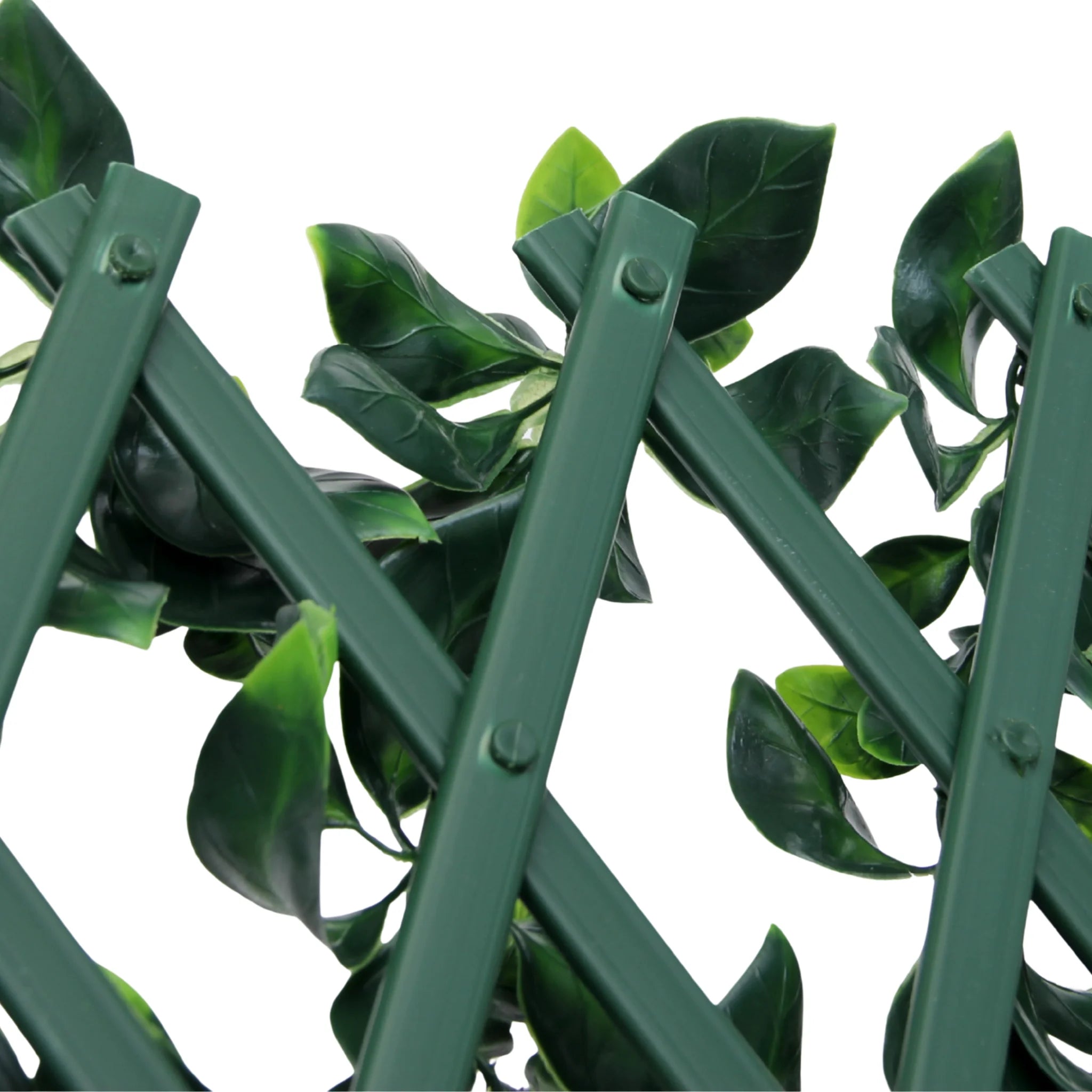 close look of expanded artificial fence screening