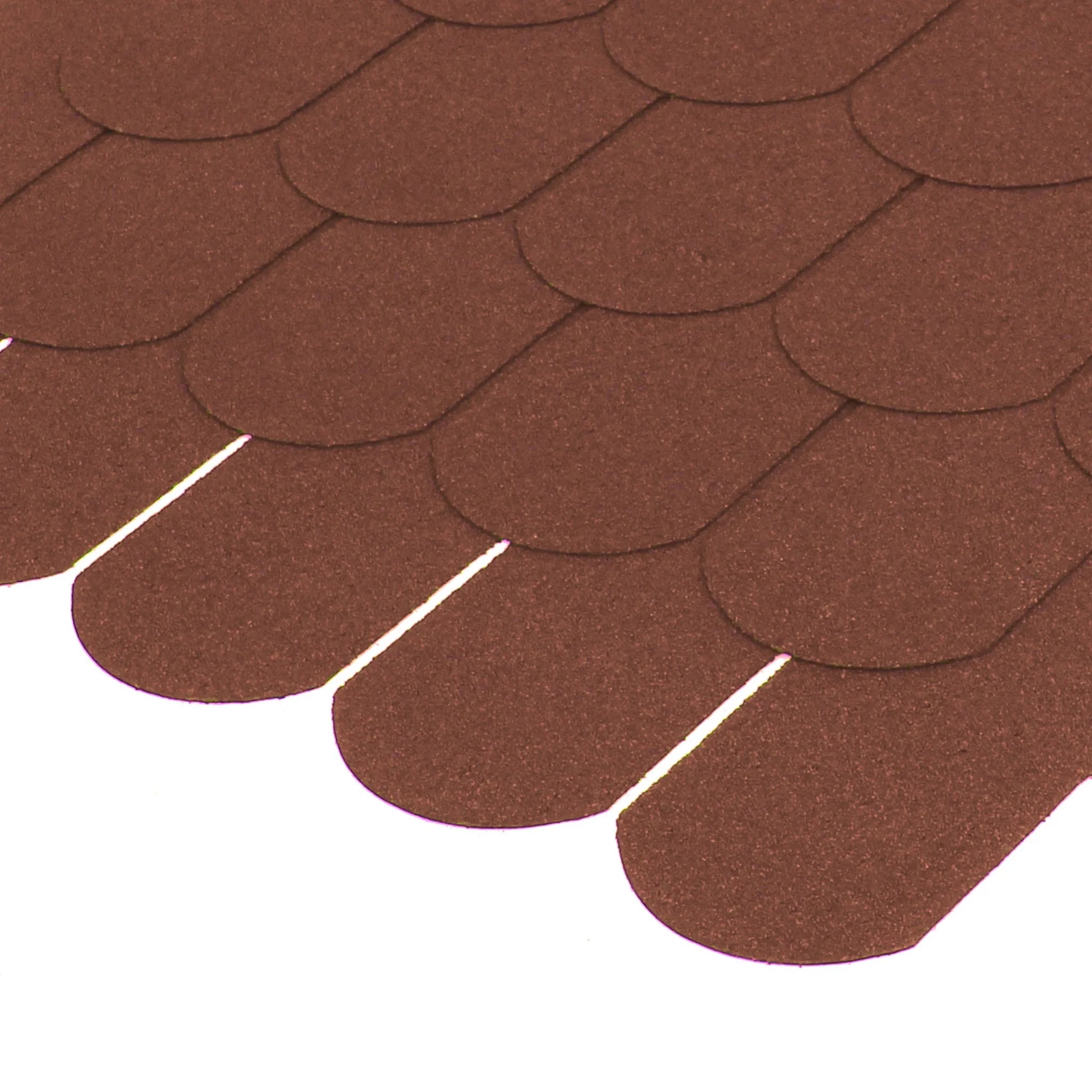 single brown fish scales shingle piece