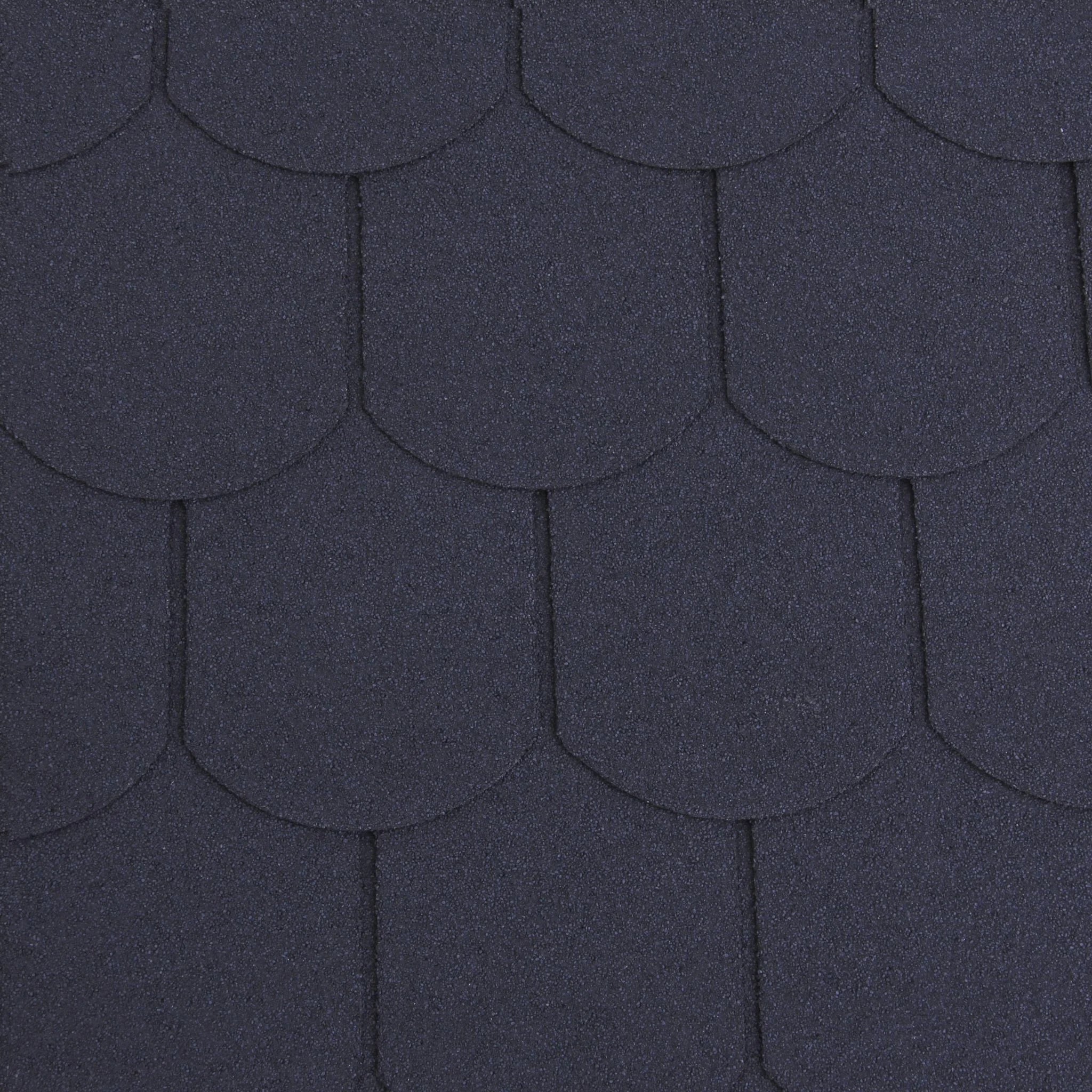 close-up of graphite fish scales shape roofing shingles