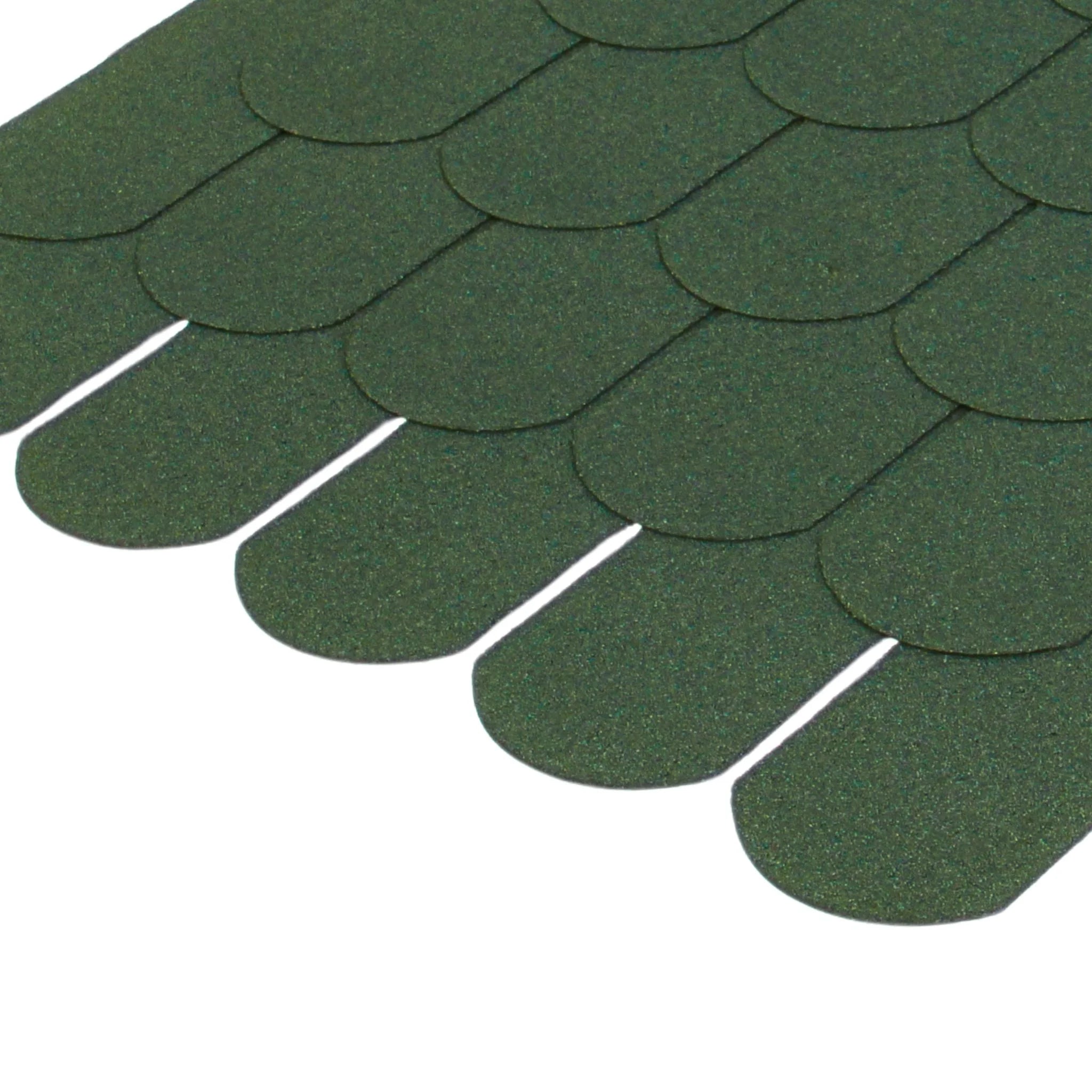 single green fish scales shingle piece