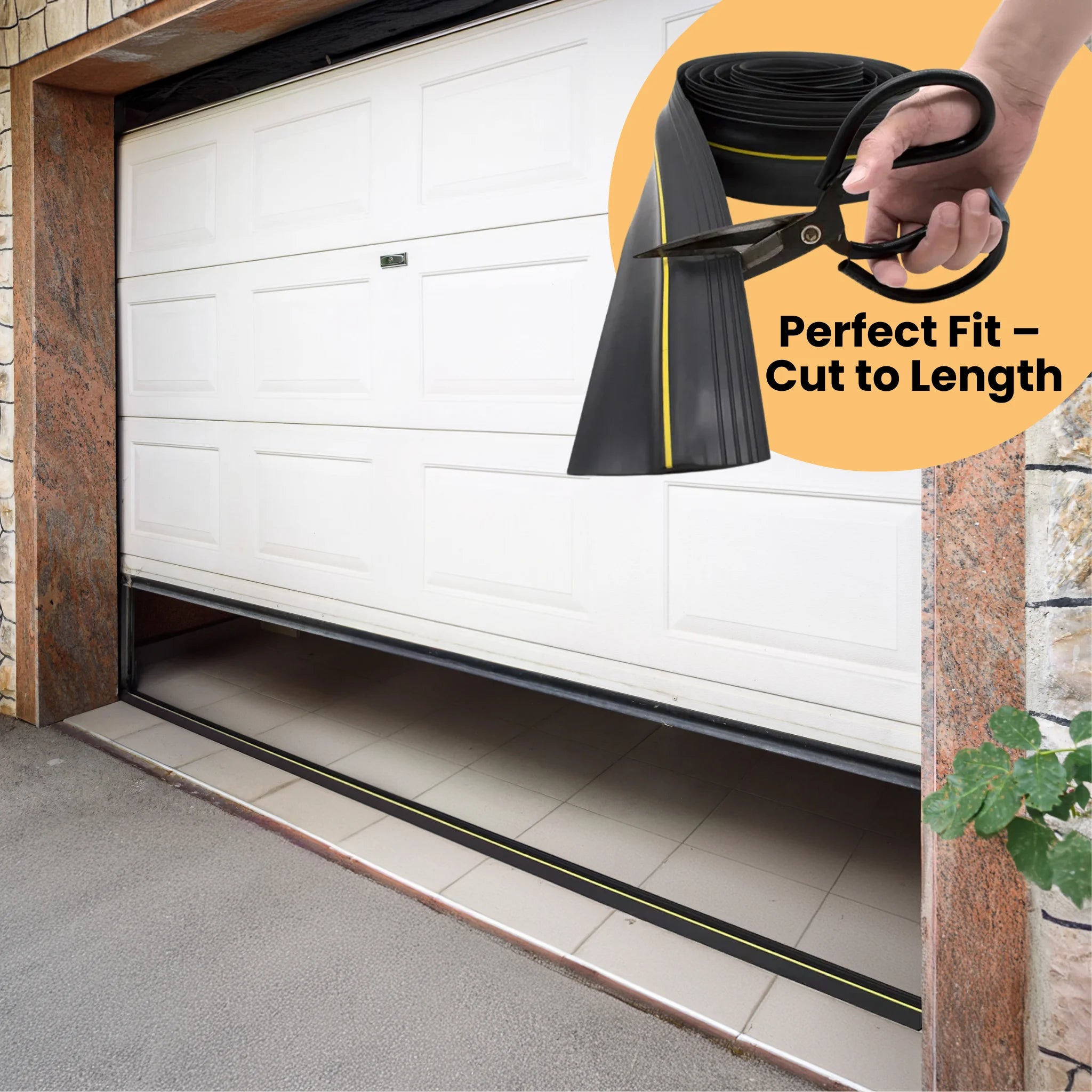 Garage door seal strip cut to fit for perfect seal