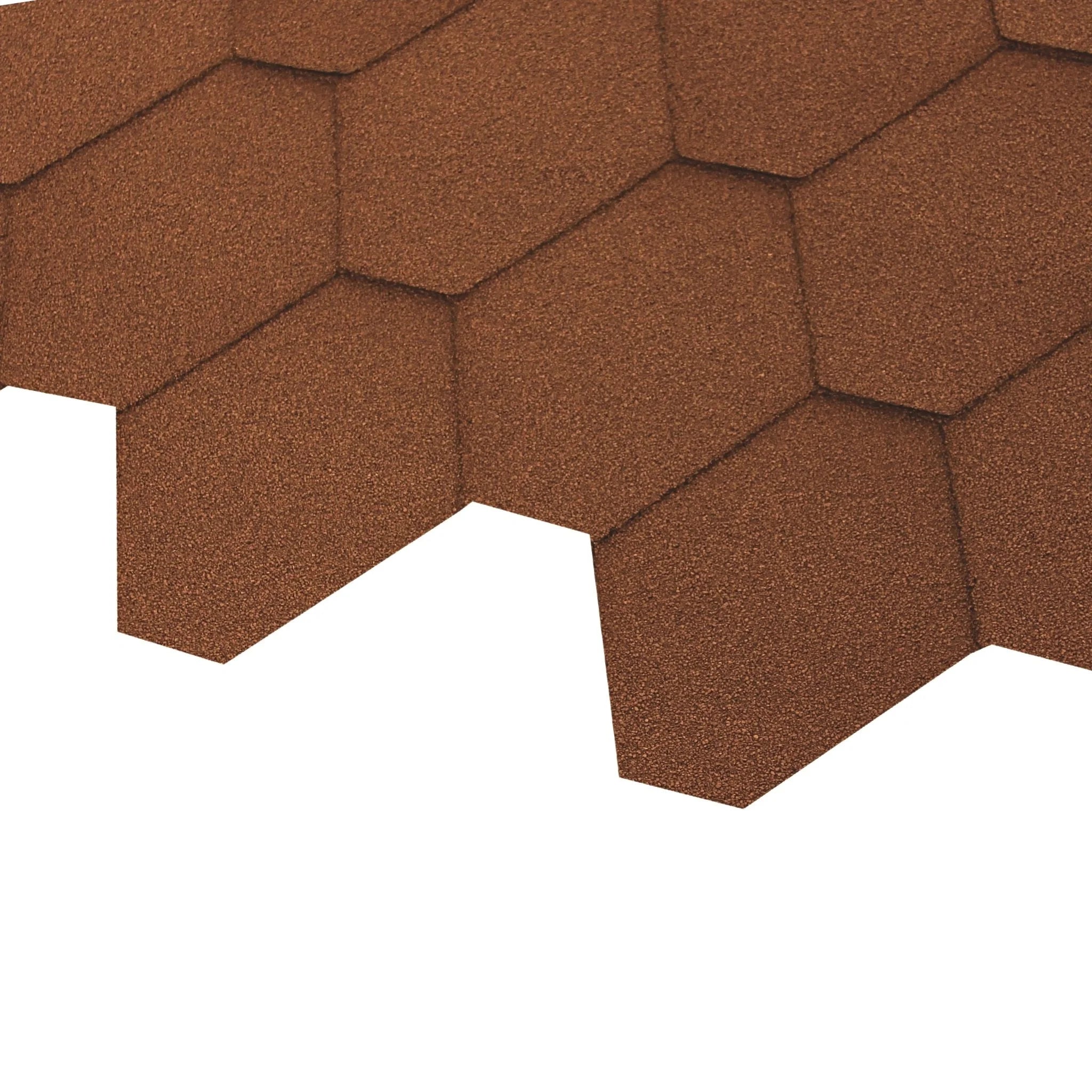 single brown hexagonal shingle piece