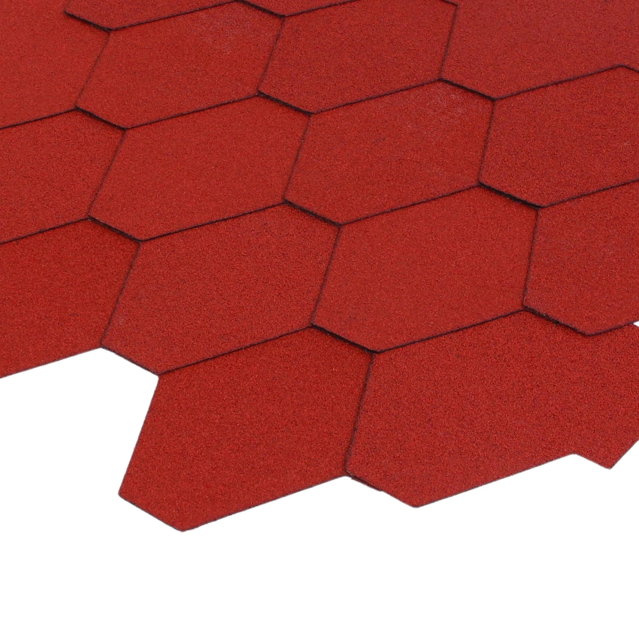 single red hexagonal shingle piece