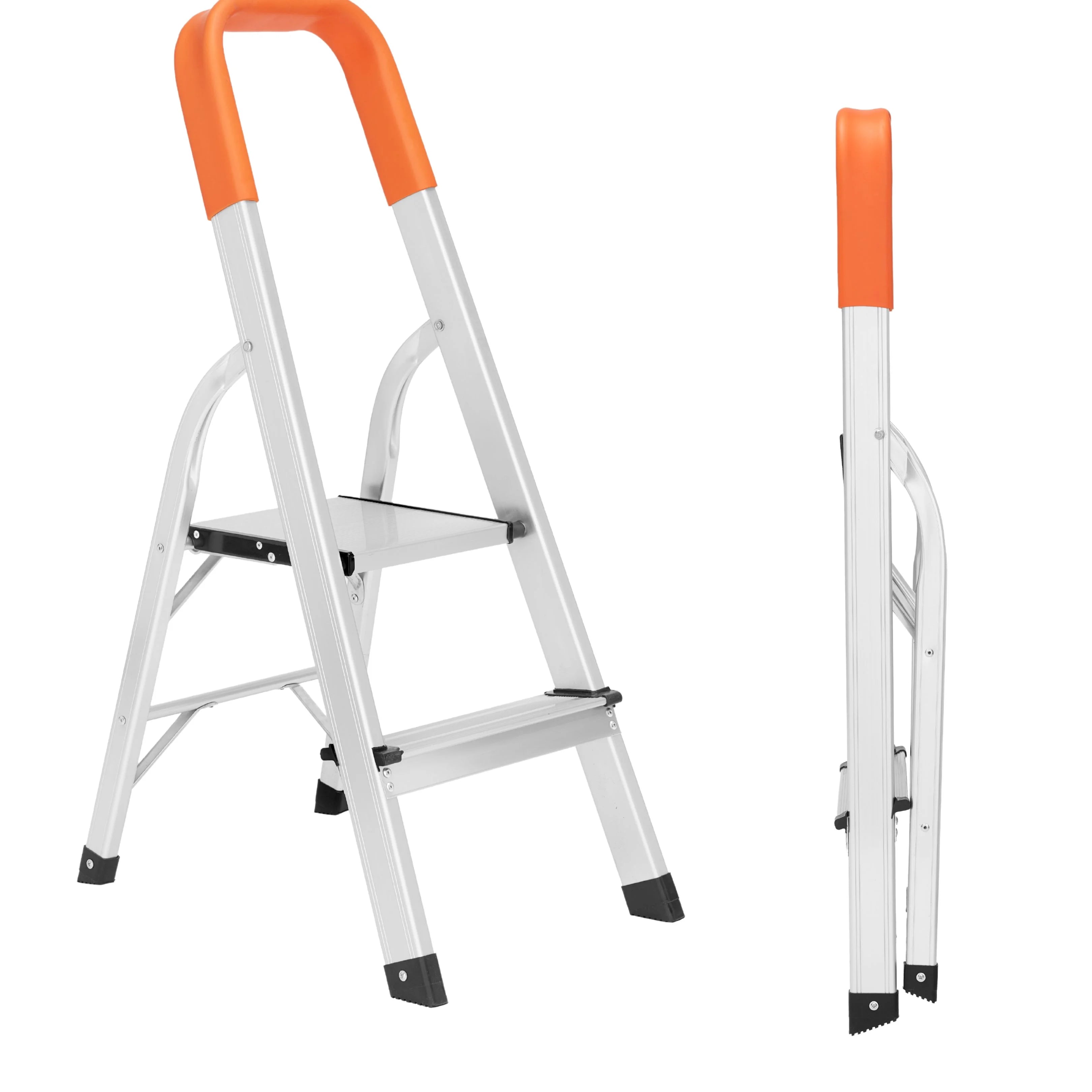 Compact 2 step ladder open and folded look