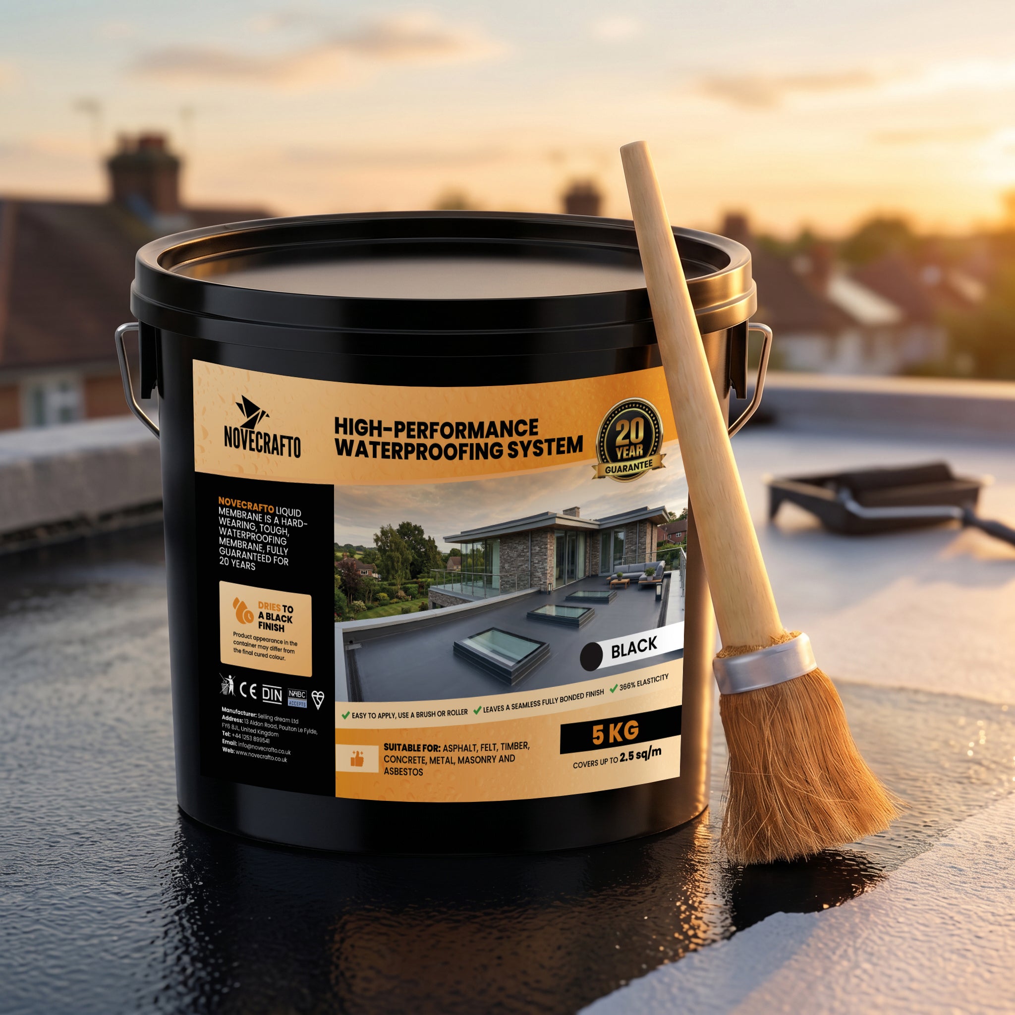Brown liquid rubber dripping from brush