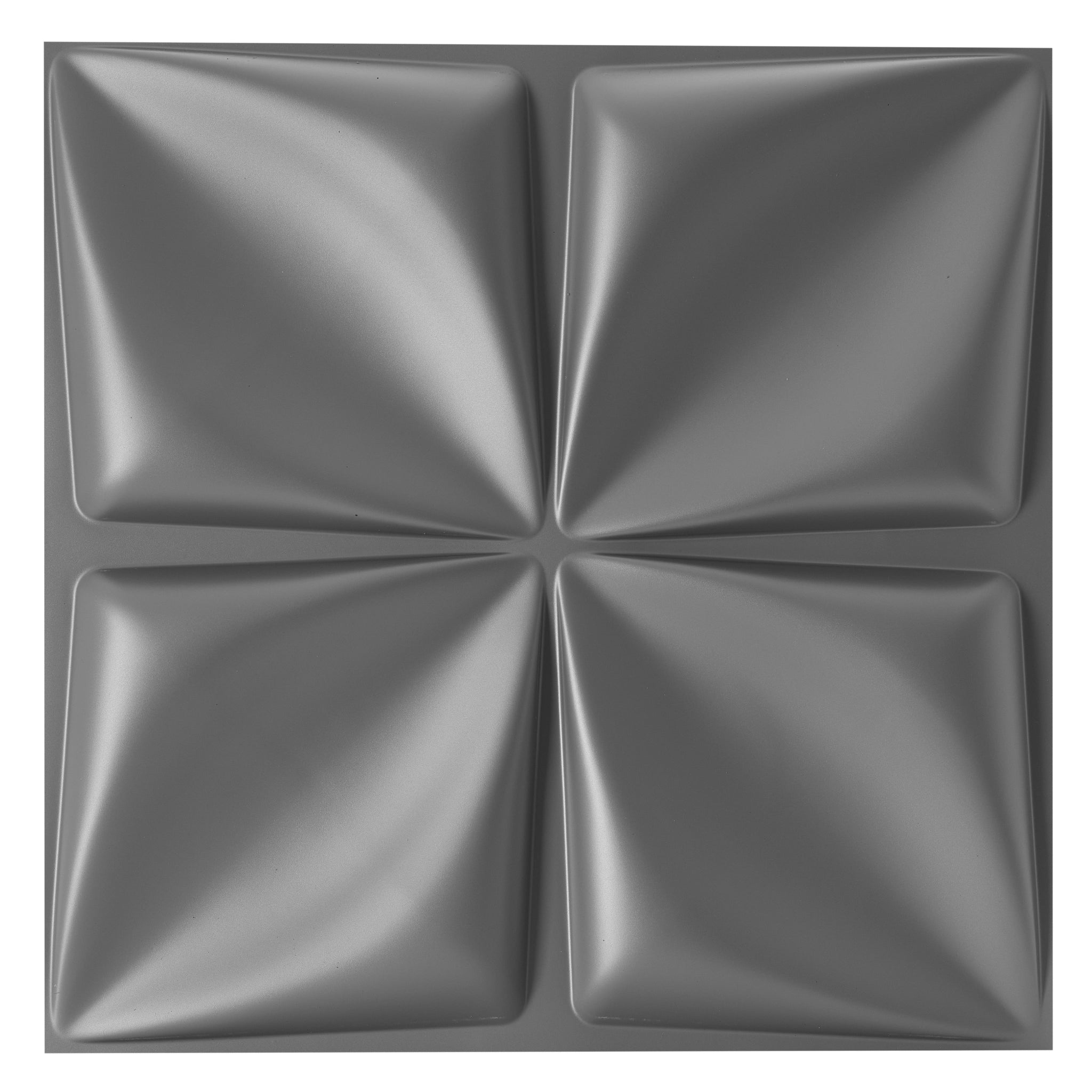 Black PVC wall panel with four raised squares design.