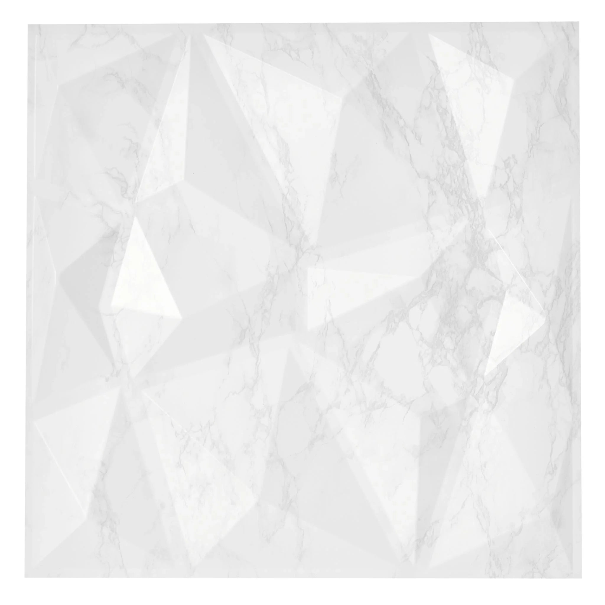 Marble PVC wall panel with geometric design, 50x50 cm size