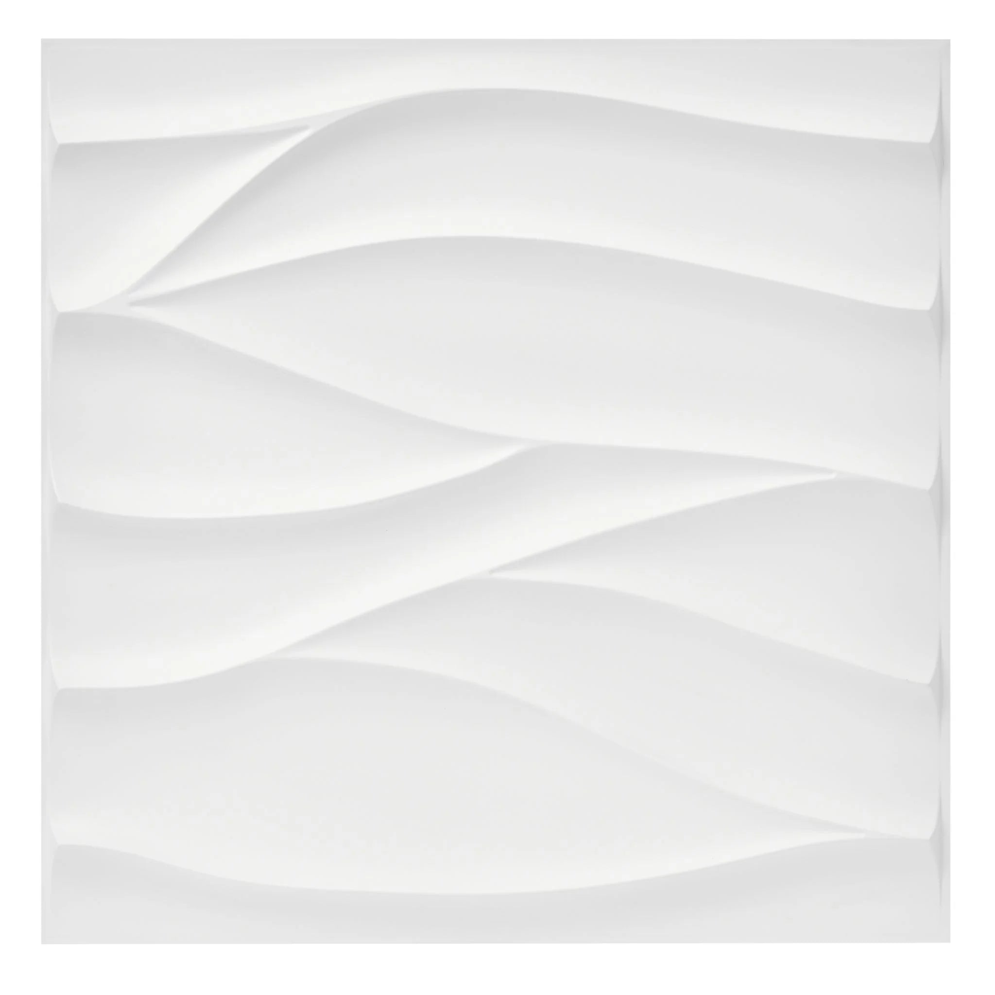 White PVC wall panel with wavy patterns, close-up view