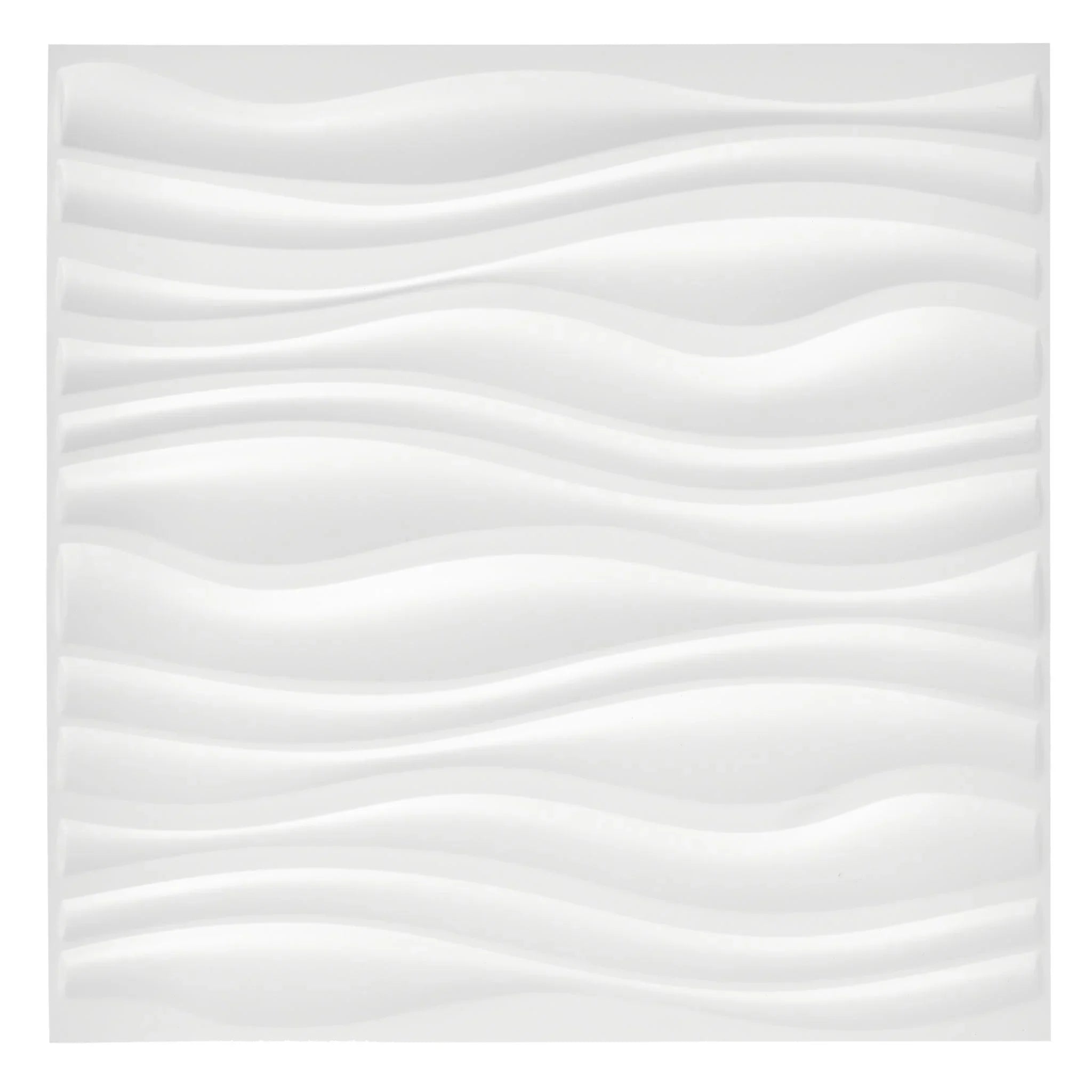 White PVC wall panel with wavy patterns, close-up view