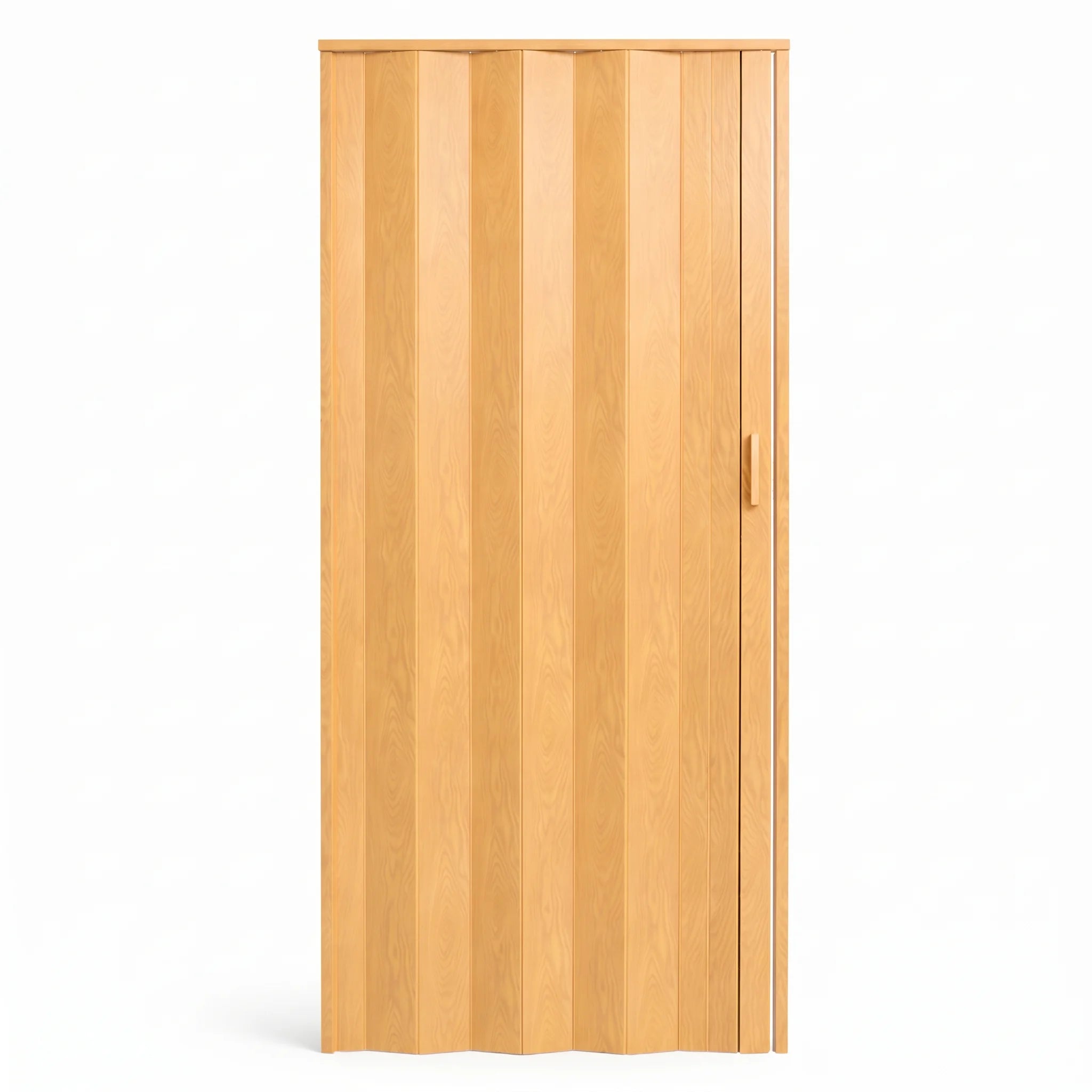 PVC folding door on white background