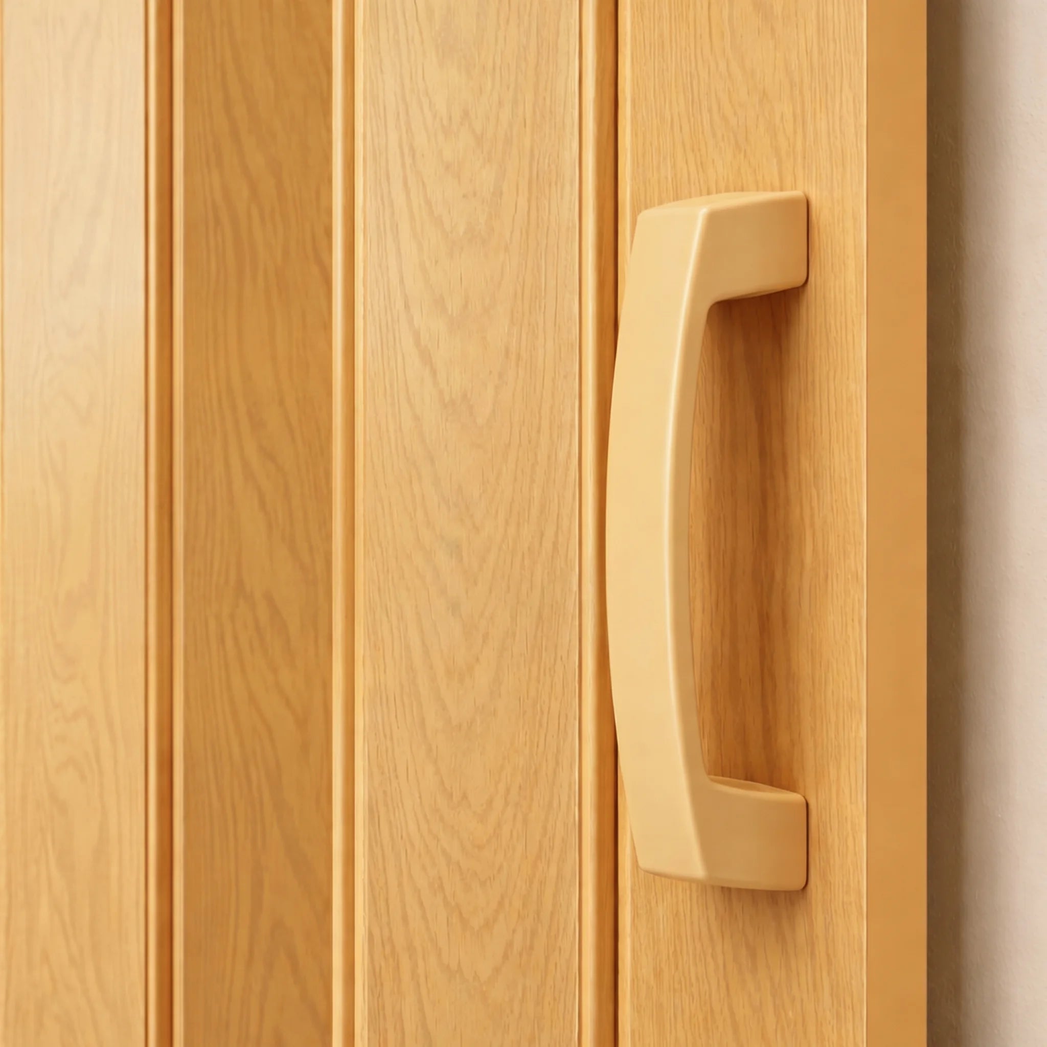 Close up folding door handle