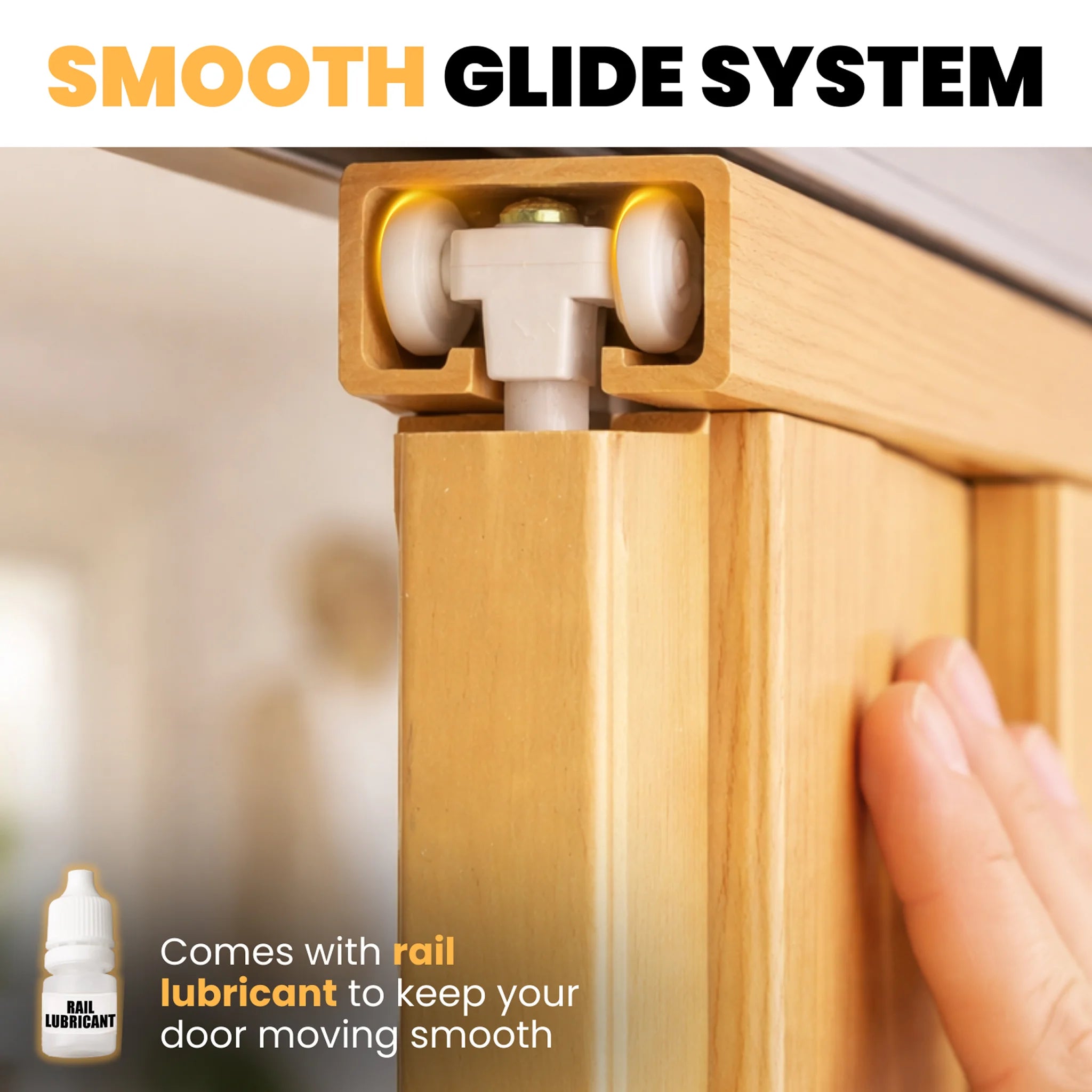 PVC folding door roller track system