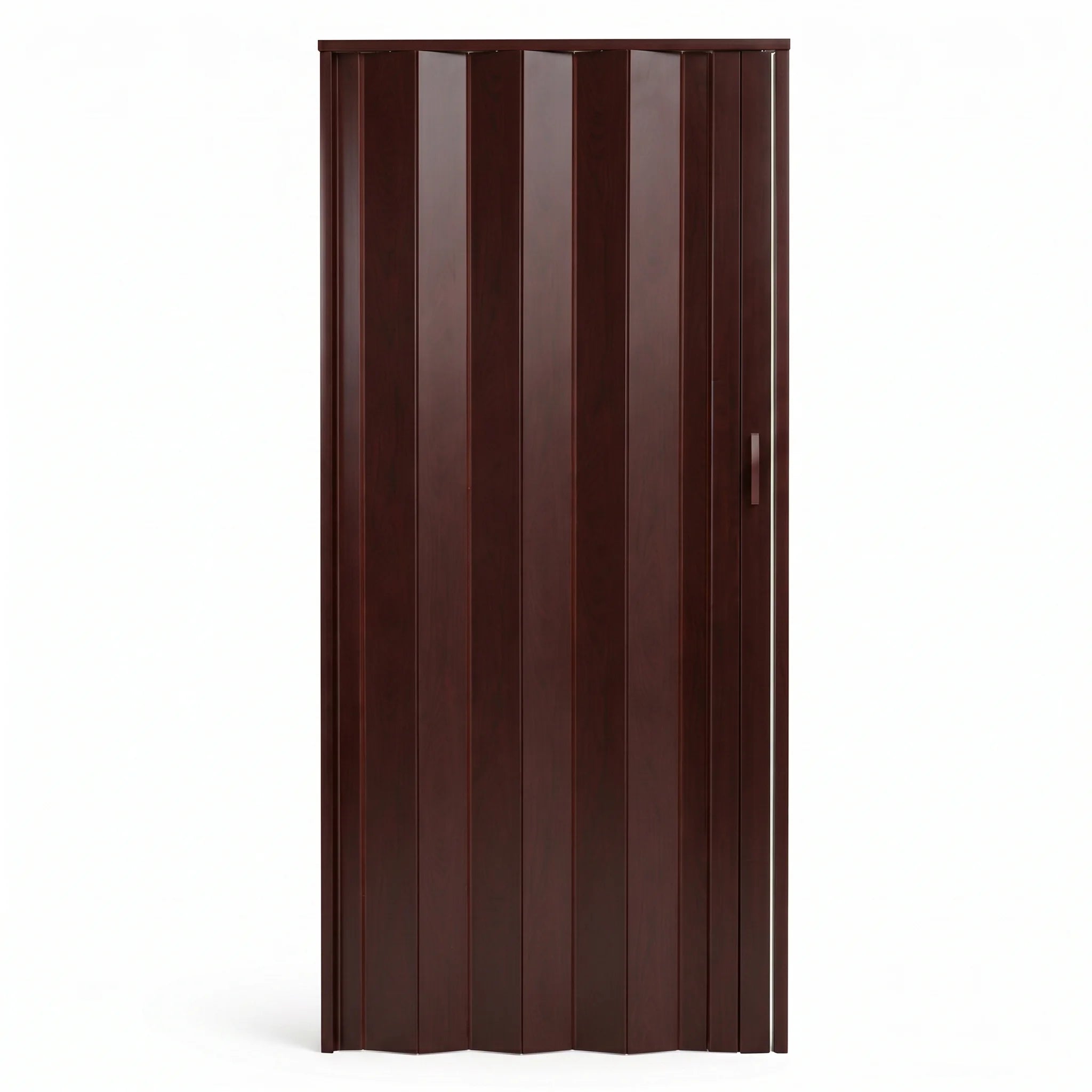 PVC folding door on white background