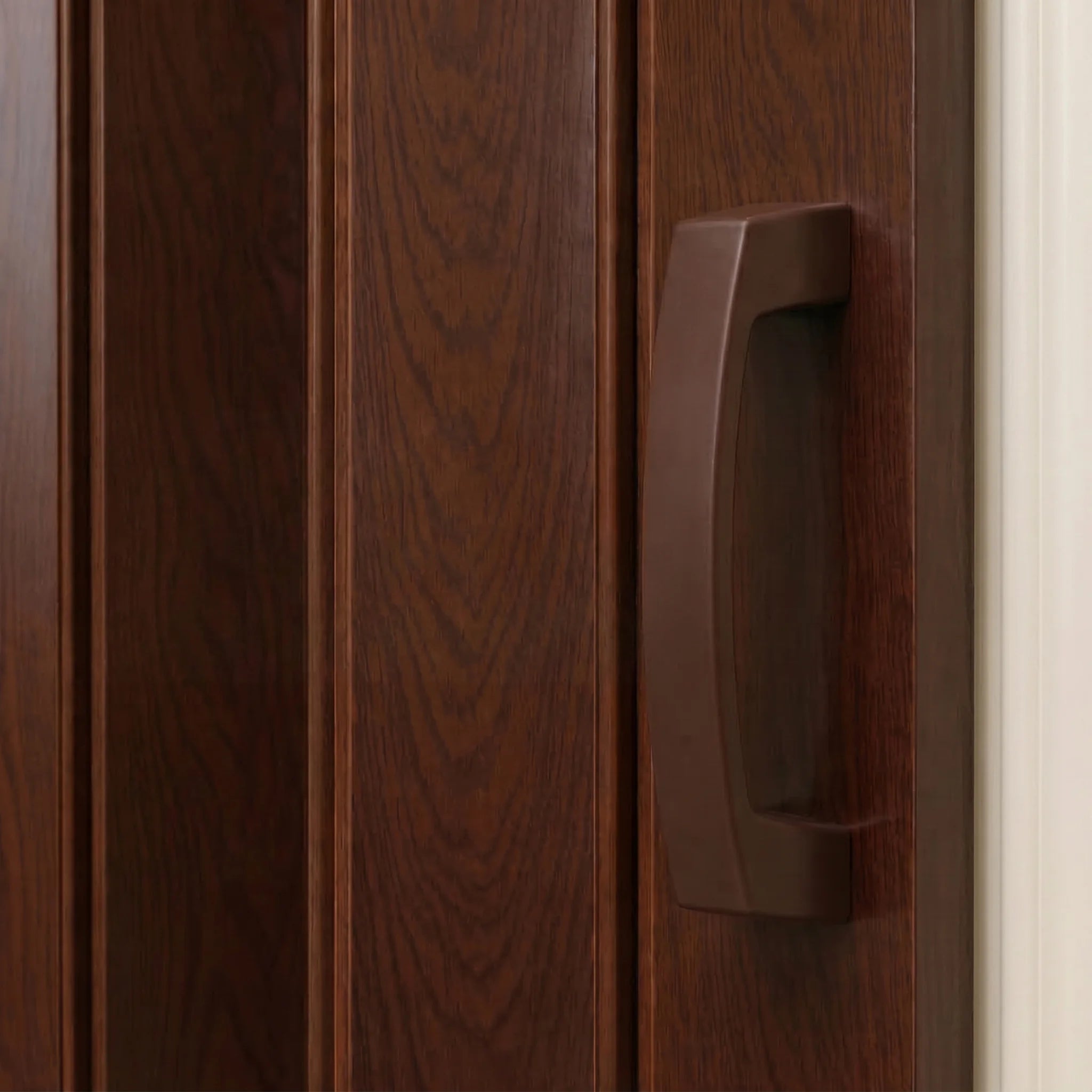 Close up folding door handle