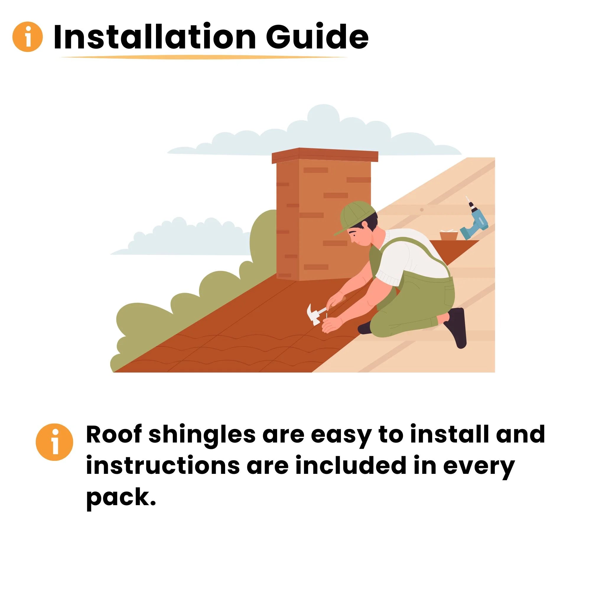 installation guide person installing roof shingles