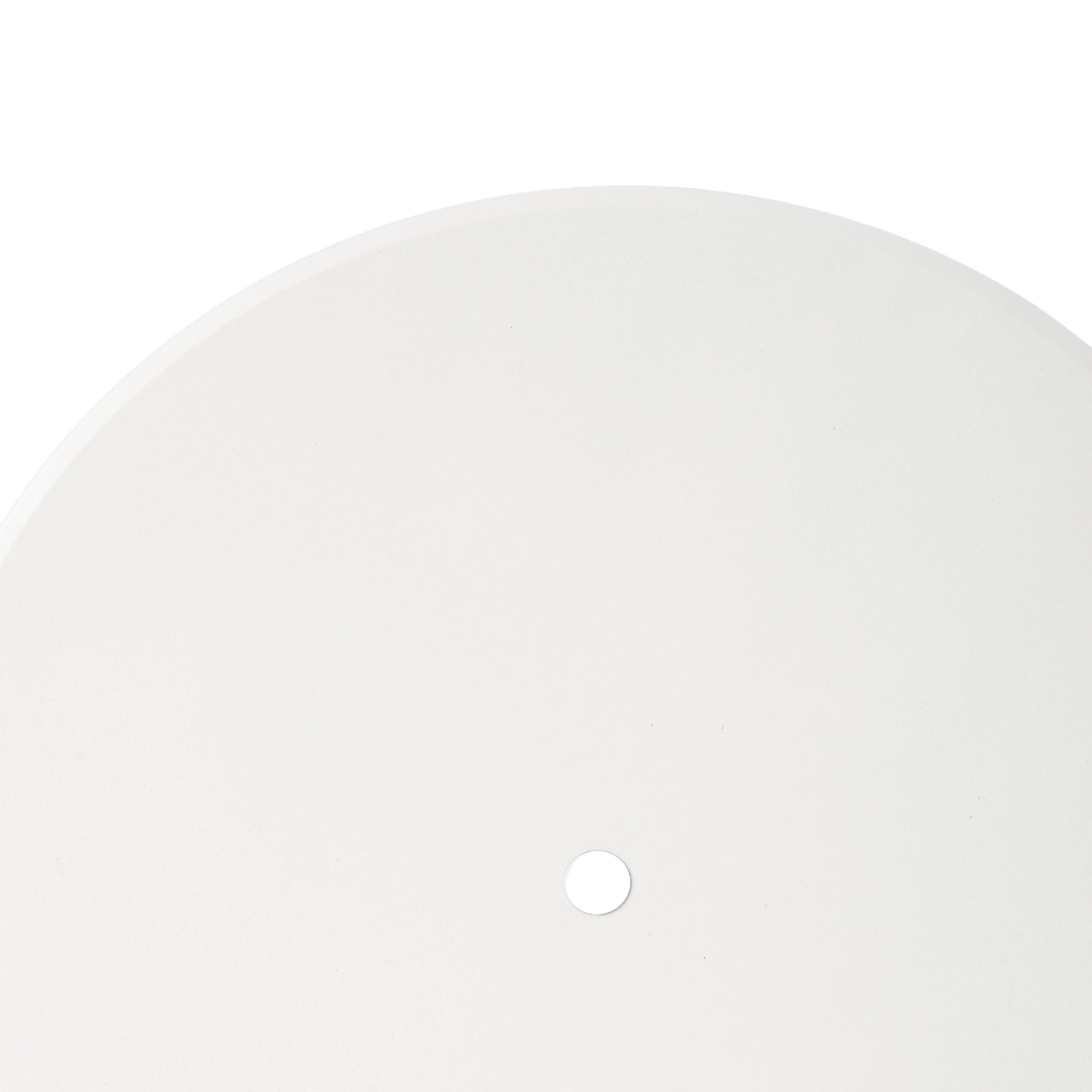close up of white round textured table surface